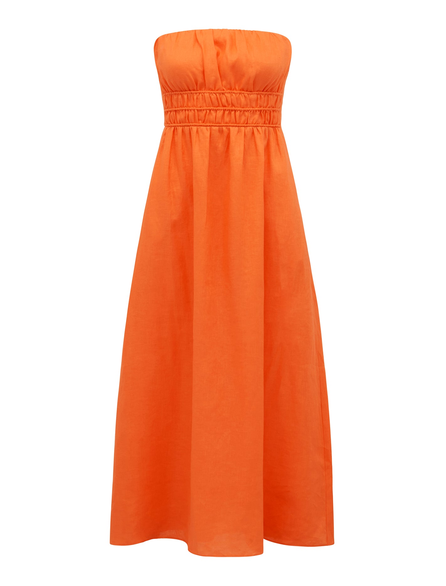 Romie Strapless Piping Midi Firecracker_mannequin