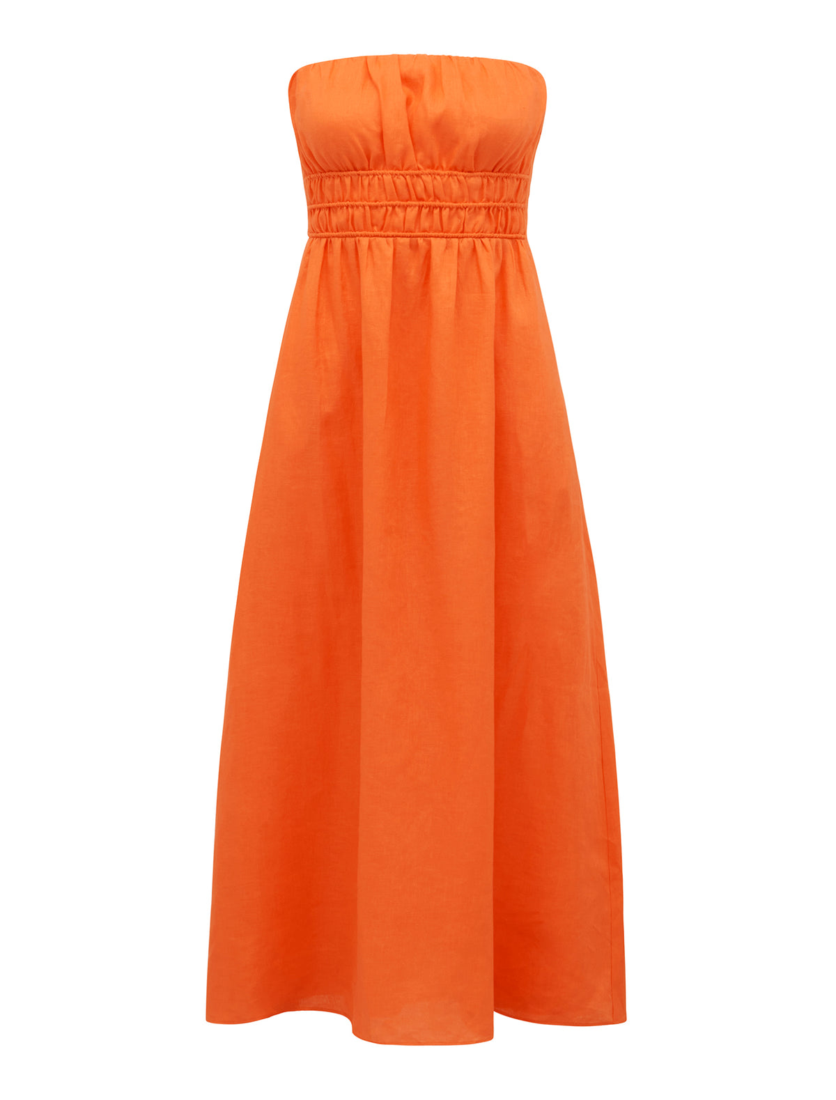 Romie Strapless Piping Midi Firecracker_mannequin