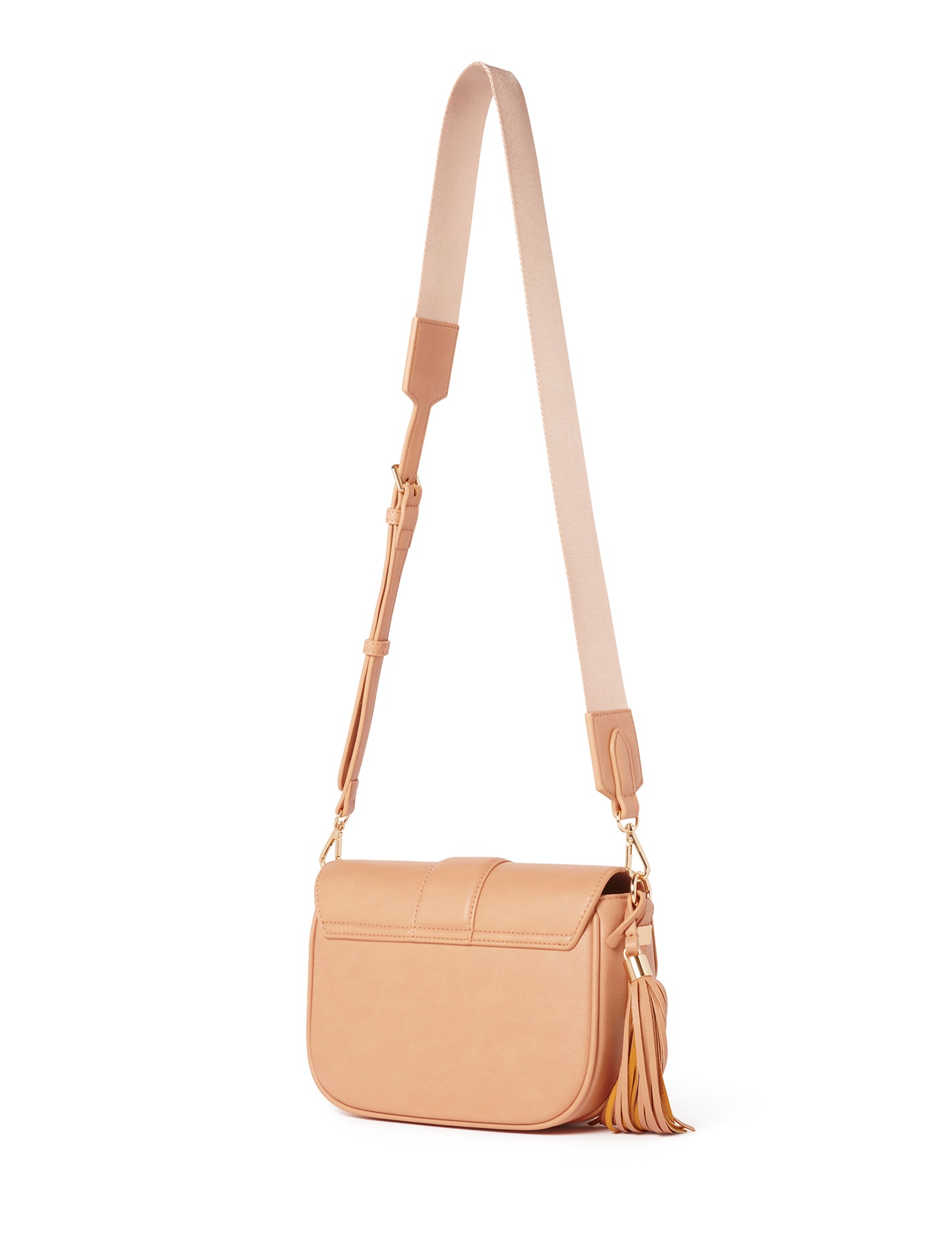 Thea Tassel Saddle Bag - Signature Camel_mannequin