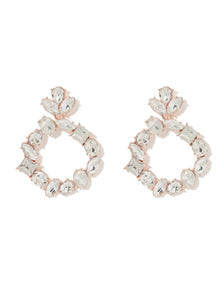 Signature Klara Stone Hoop Earring Rose Gold & Crystal_mannequin