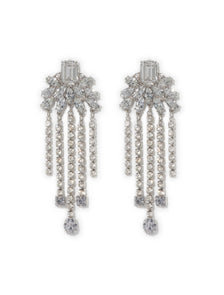Signature Delta Statement Stone Drop Earring Silver & Crystal_mannequin