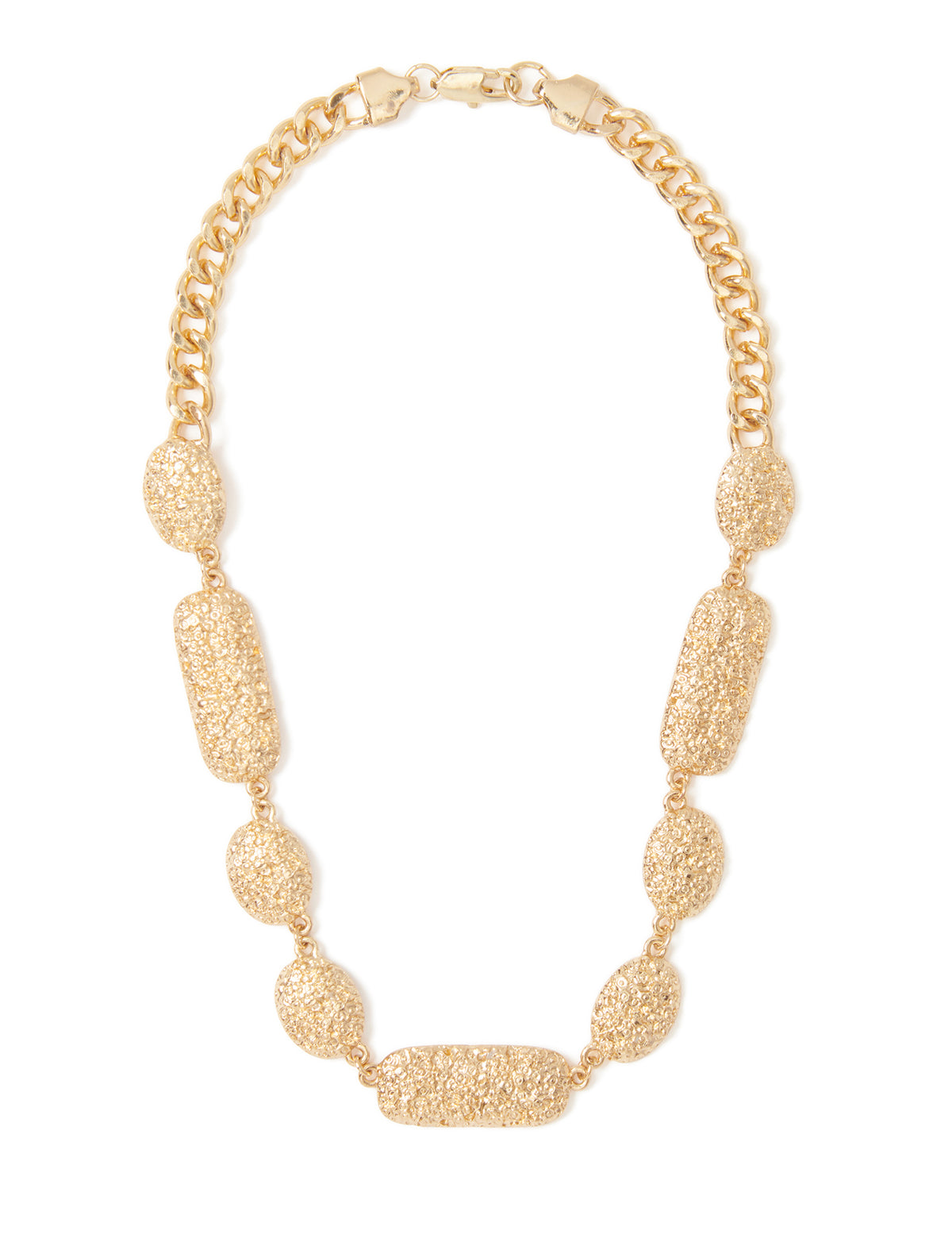 Signature Brielle Textured Necklace Gold_mannequin
