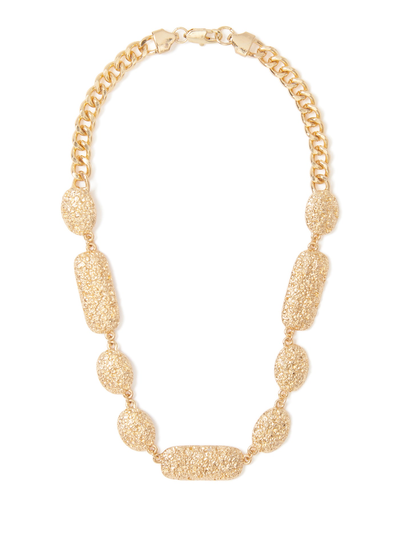 Signature Brielle Textured Necklace Gold_mannequin