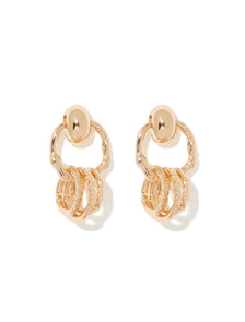 Signature Eleanor Hoop Drop Earring Gold_mannequin