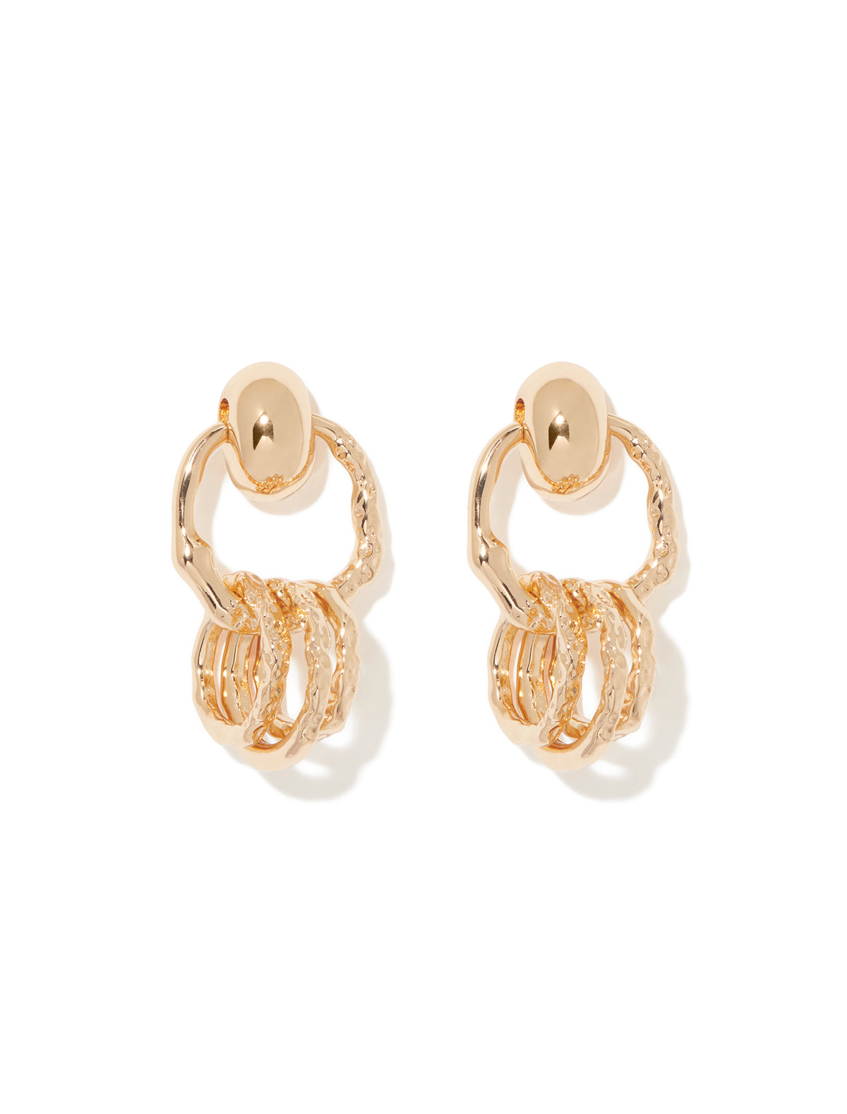 Signature Eleanor Hoop Drop Earring Gold_mannequin