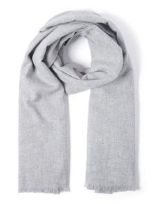 Aurora Premium Wool Scarf Grey Marle_mannequin