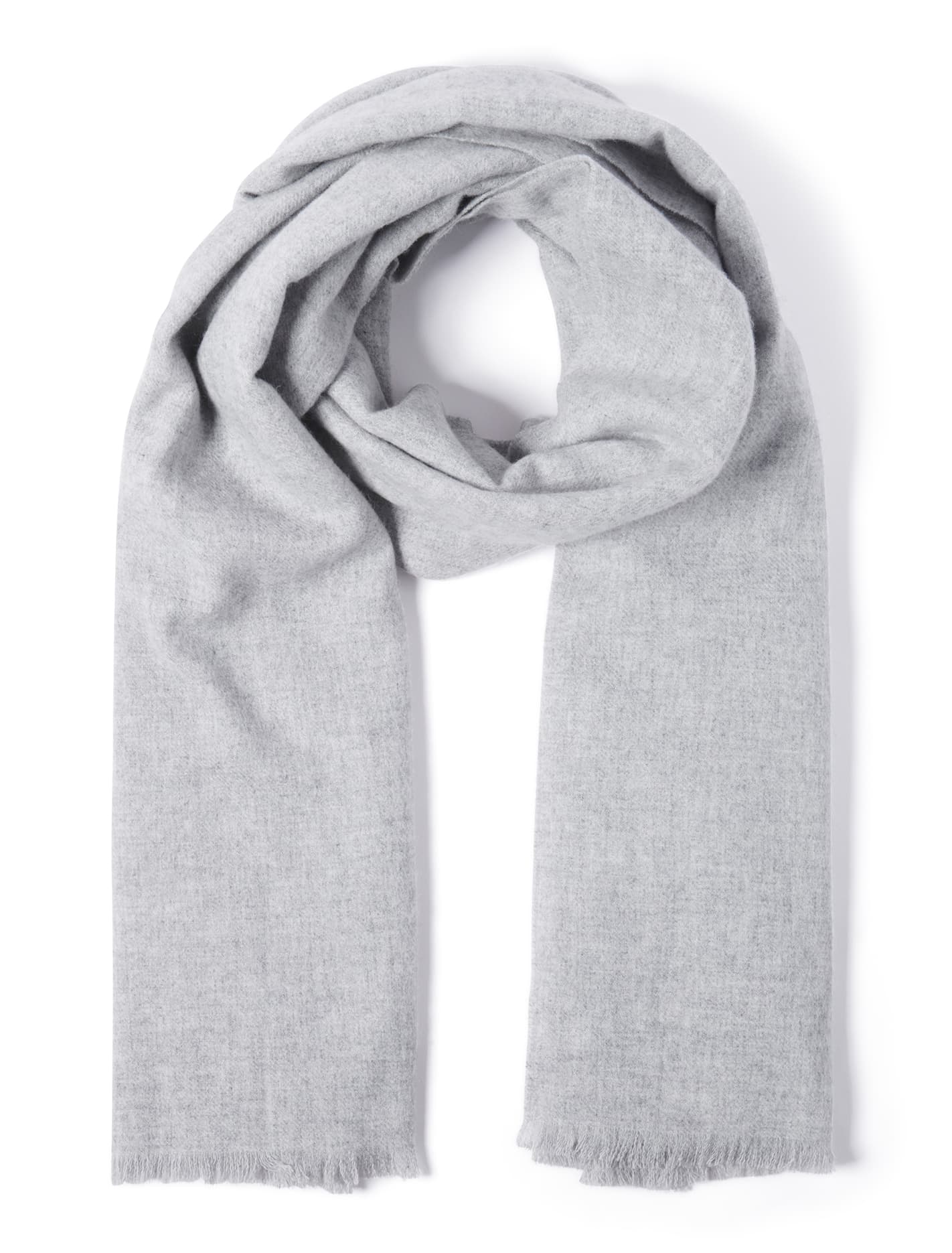 Aurora Premium Wool Scarf Grey Marle_mannequin
