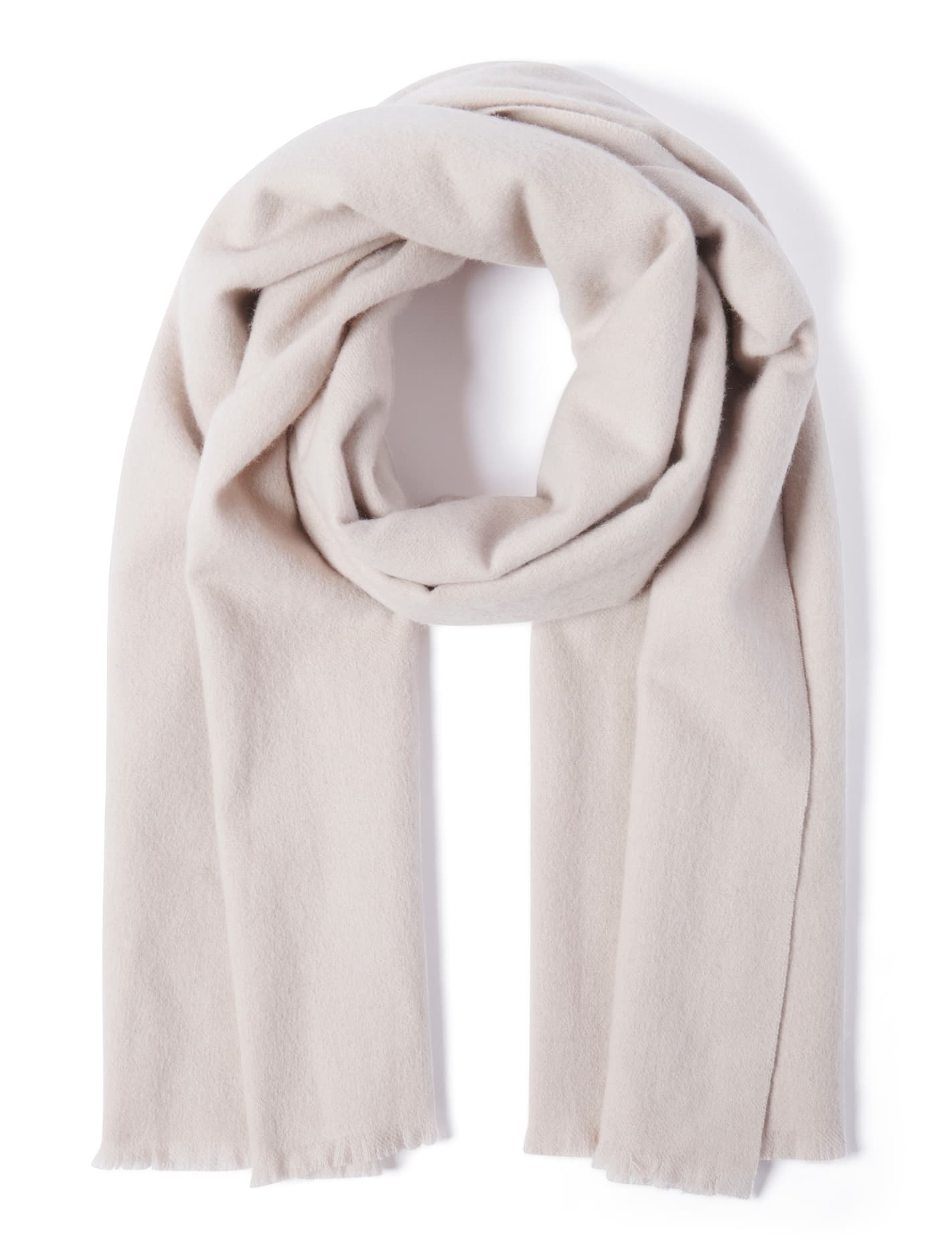 Aurora Premium Wool Scarf Cream_mannequin