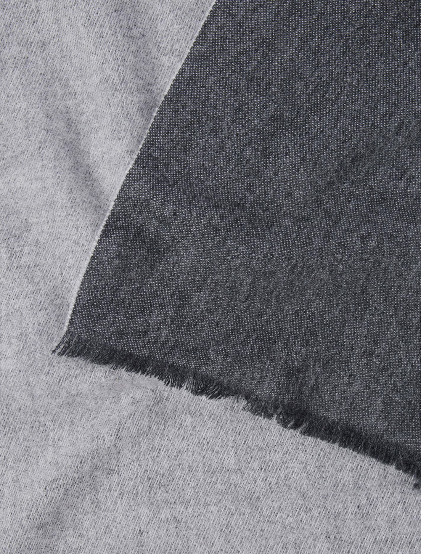 Esme Two Tone Premium Wool Scarf Charcoal / Grey Marle_mannequin