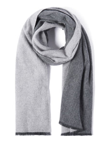 Esme Two Tone Premium Wool Scarf Charcoal / Grey Marle_mannequin