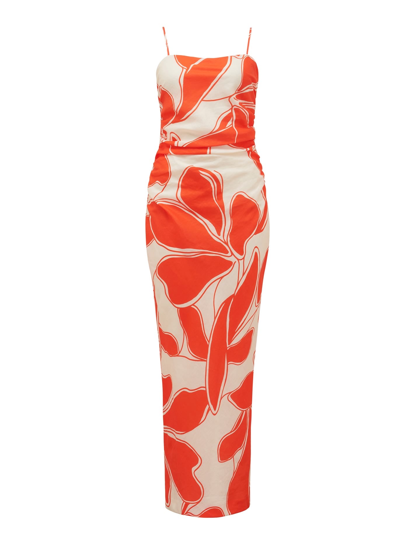 Alana Strappy Midi Red Miller Abstract_mannequin