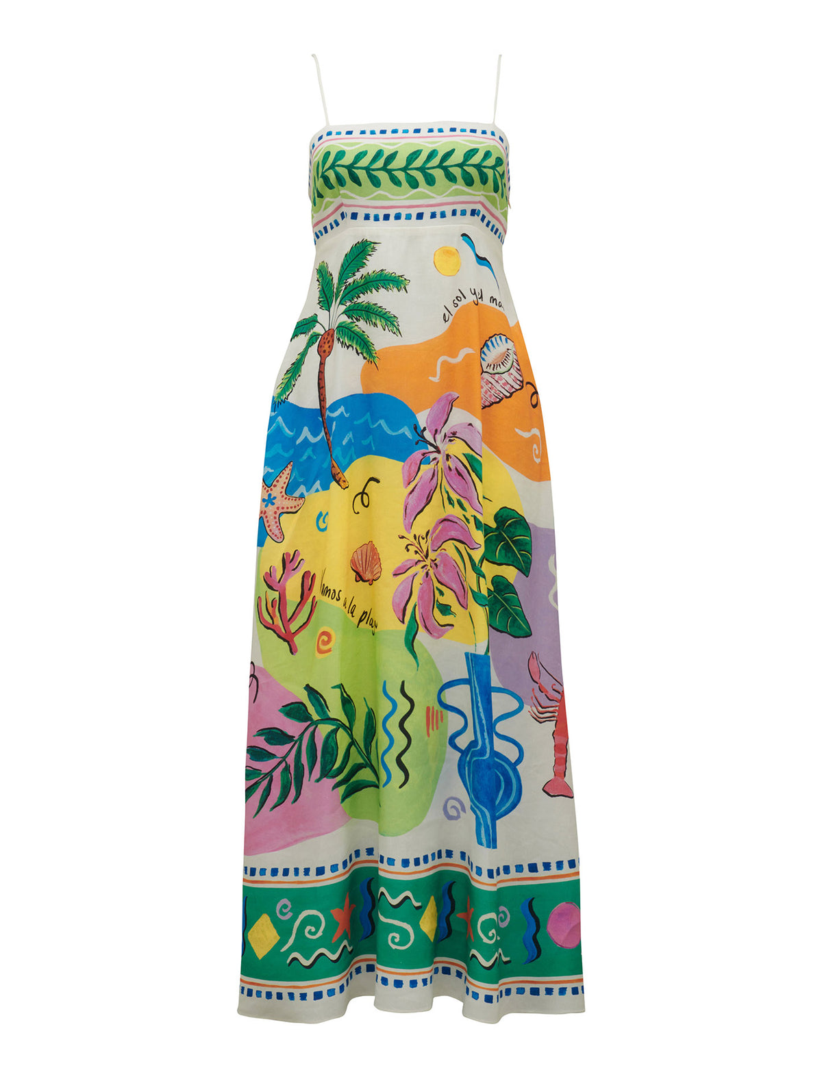 Amari Midi Dress Las Palmes Collage_mannequin