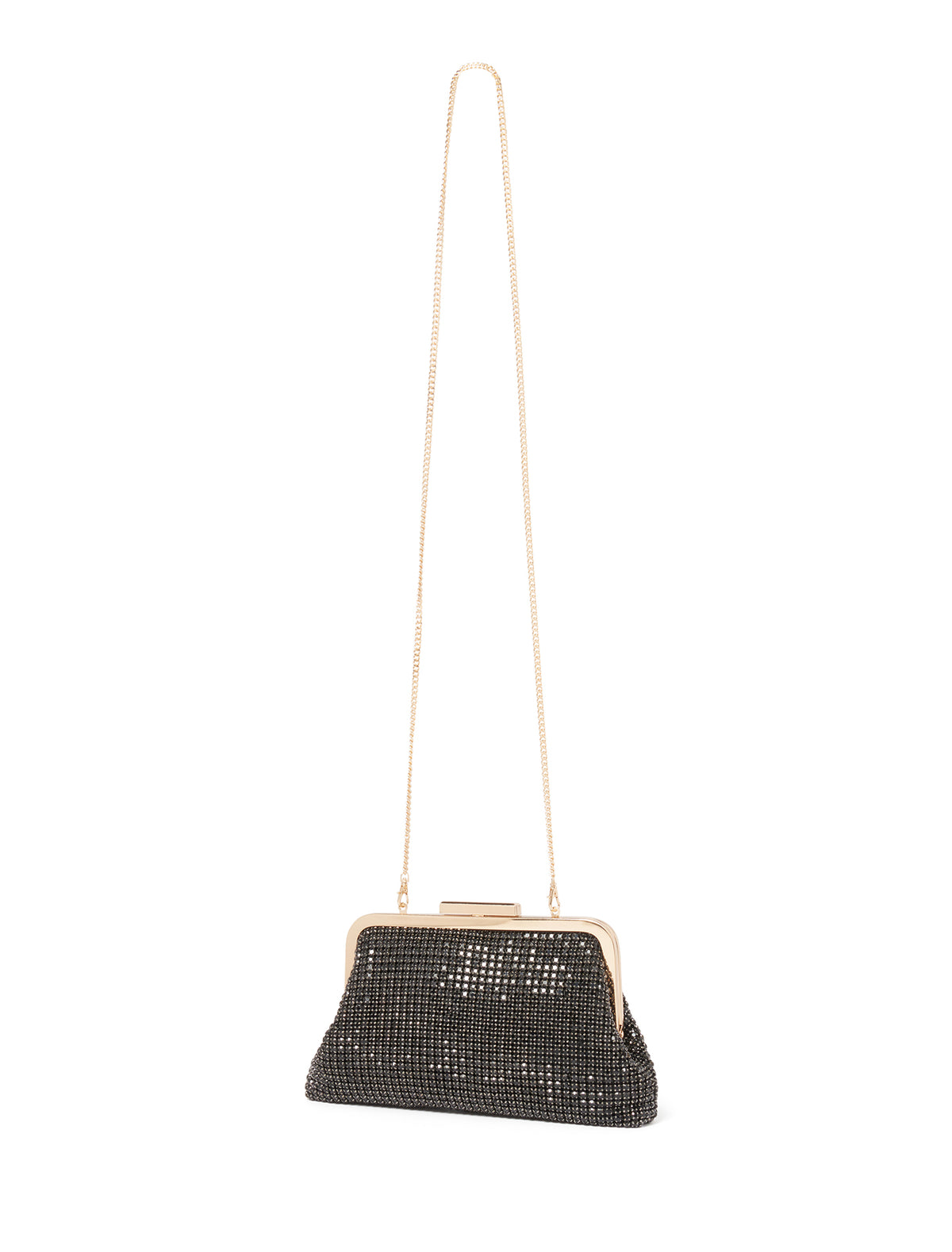 Abigail Frame Embellished Clutch - Signature Black_mannequin