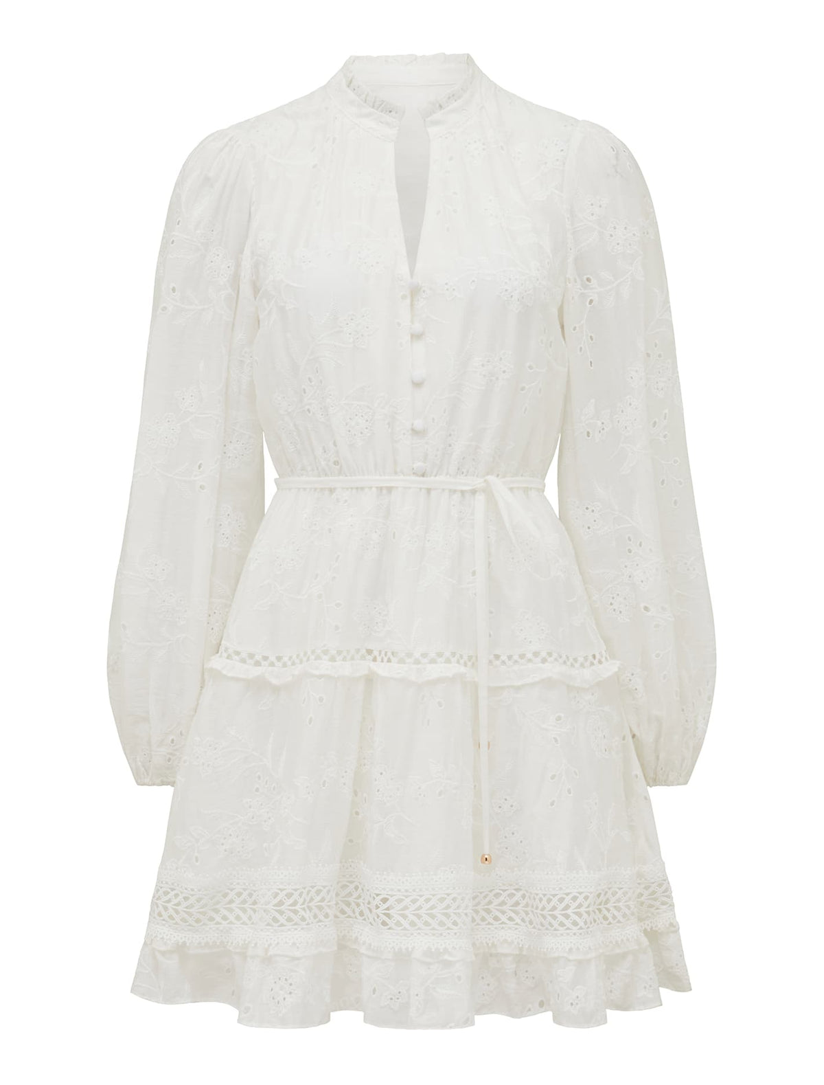 Ivana Trim Detail Mini Dress Porcelain_mannequin