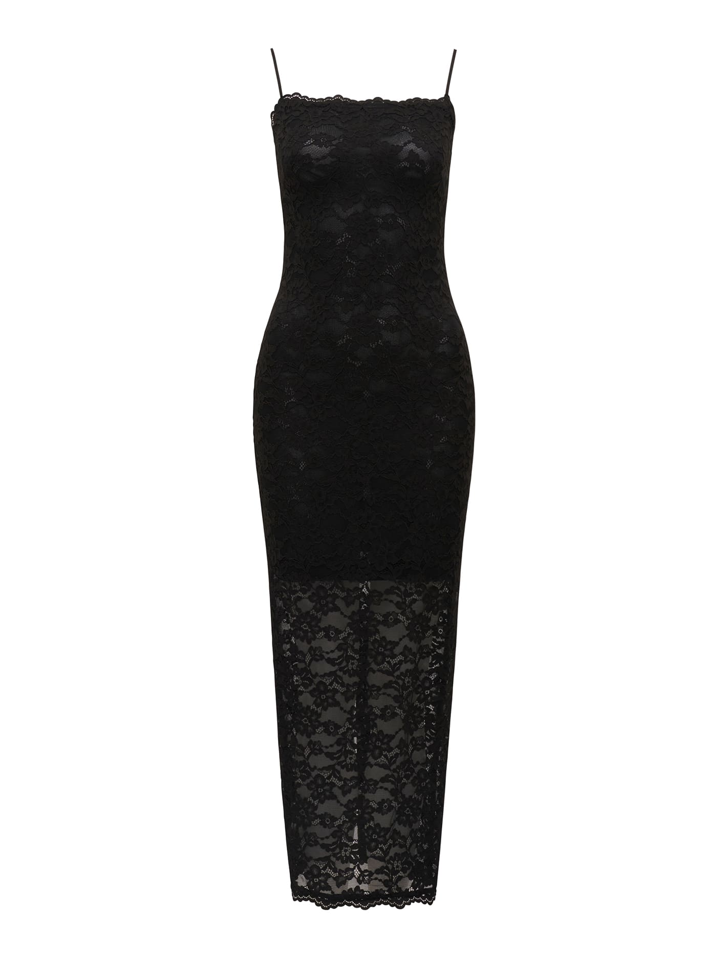 Angelica Lace Bodycon Midi Dress Black_mannequin