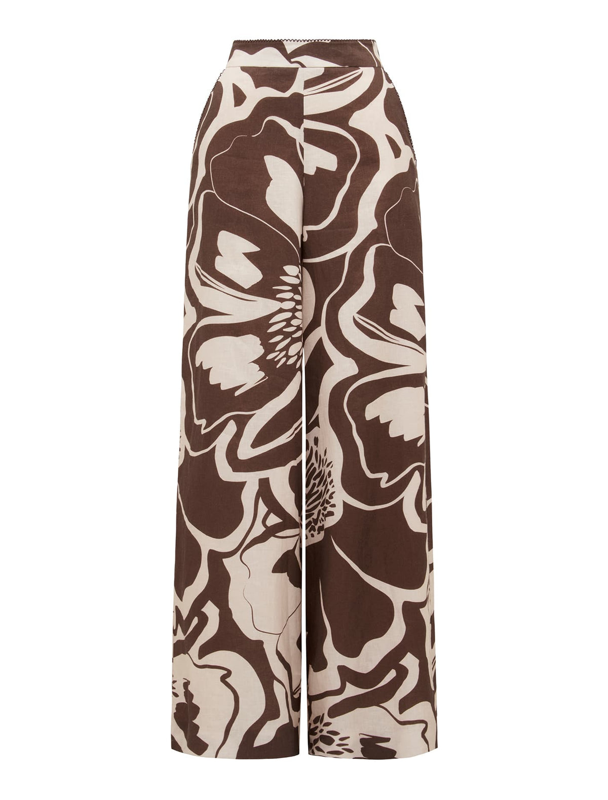 Ebony Wide Leg Linen Pant Brown Dunstan Co-ord_mannequin