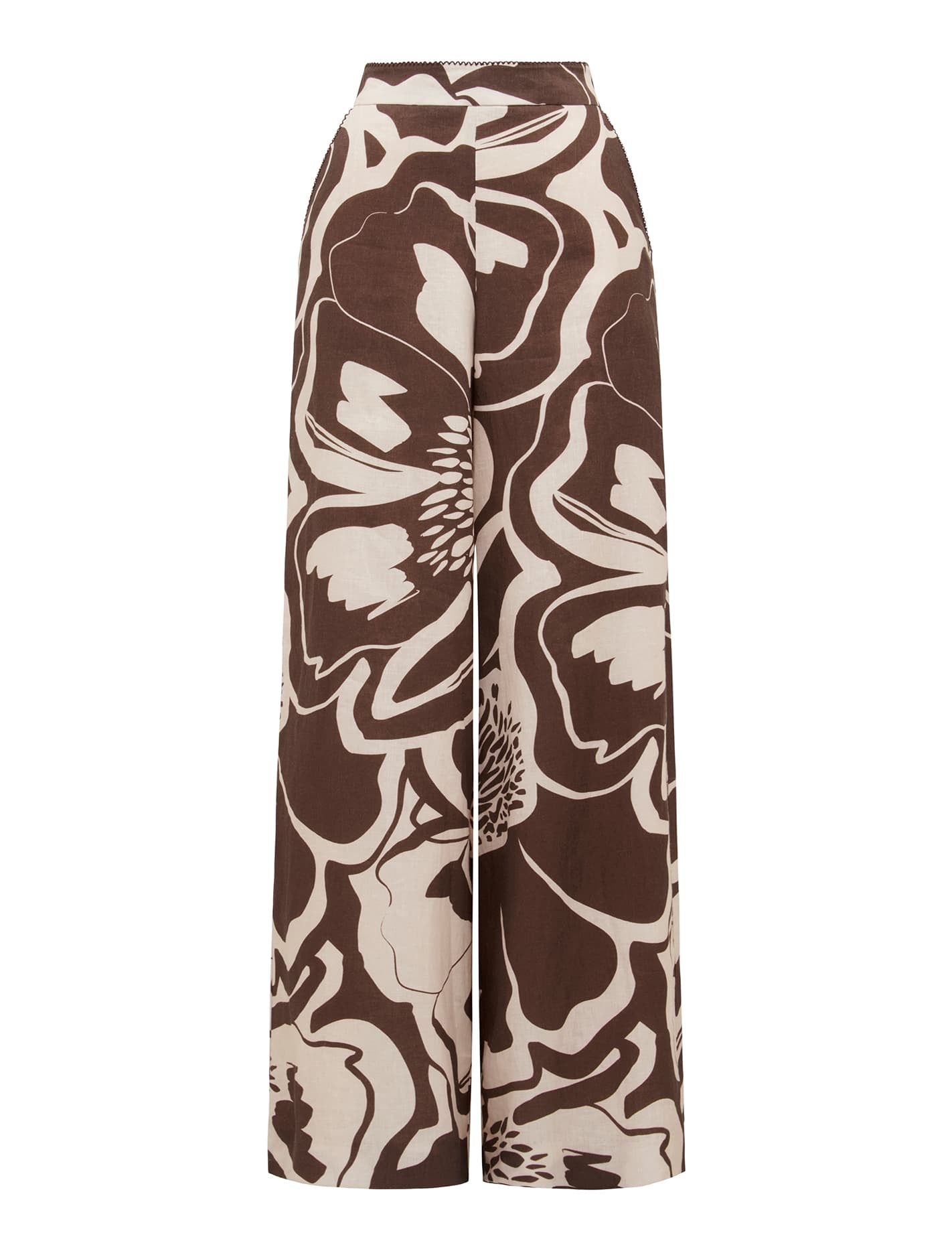 Ebony Wide Leg Linen Pant Brown Dunstan Co-ord_mannequin