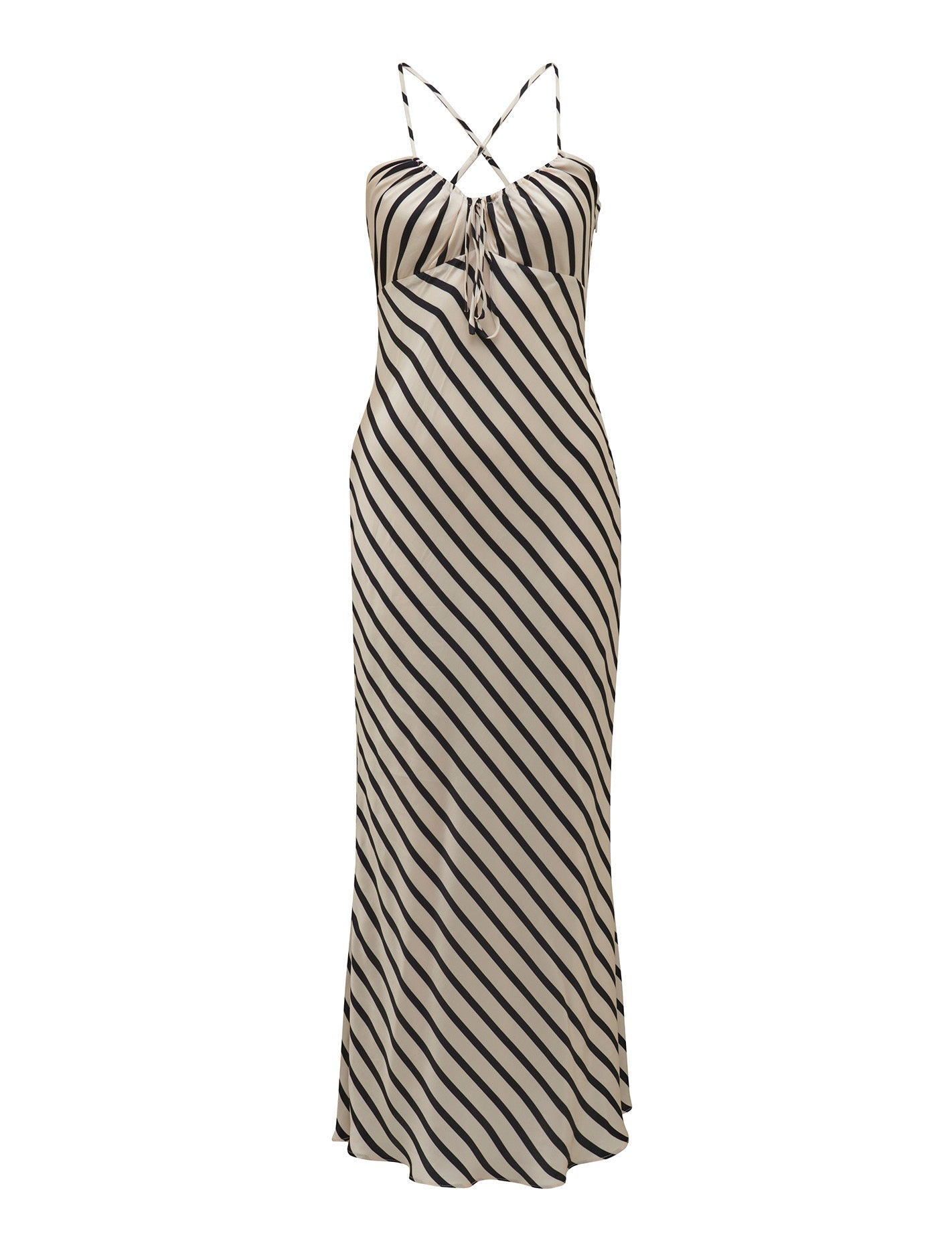Abby Satin Stripe Midi Thin Royston Stripe_mannequin