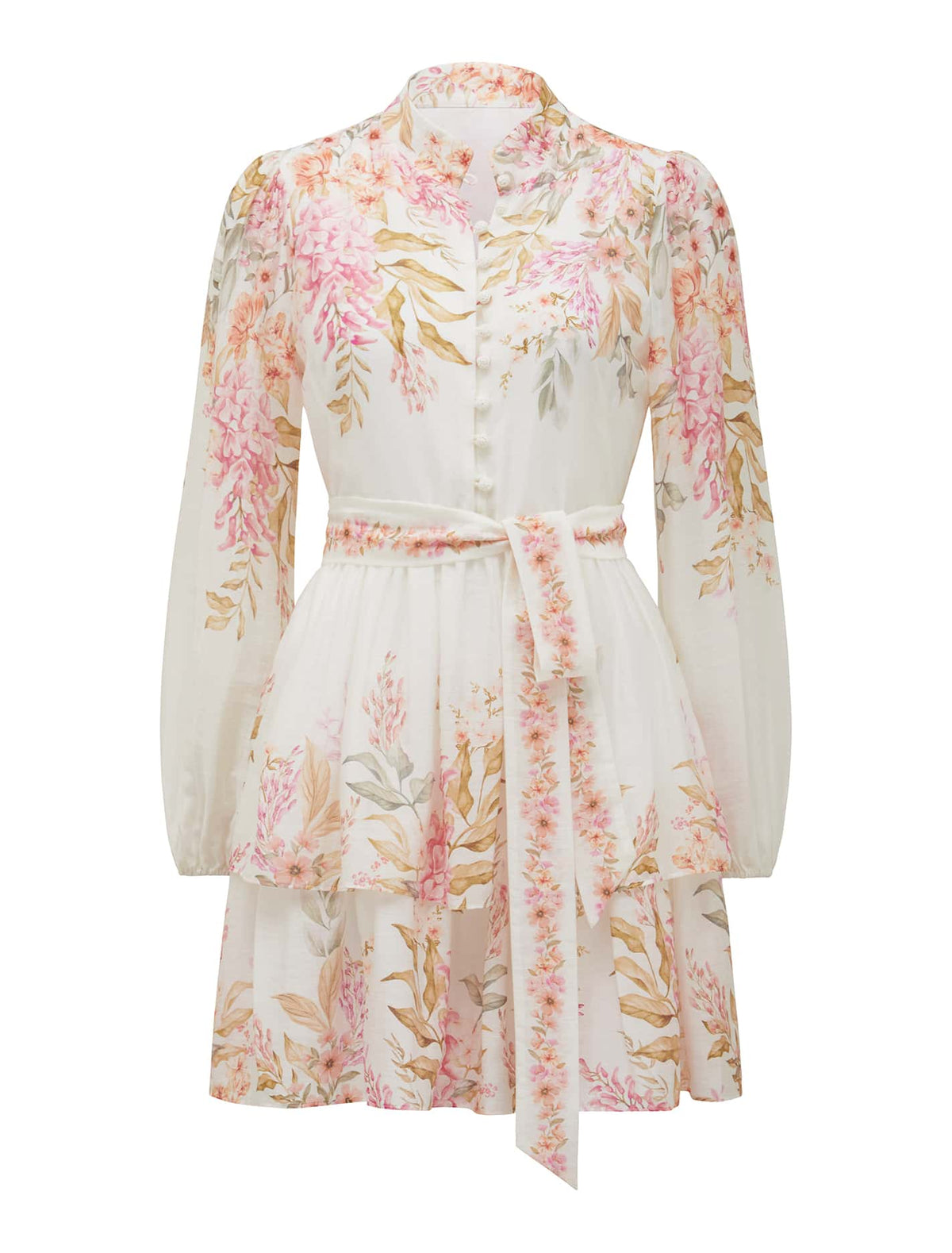 Isla Printed Long Sleeve Mini Conifer Floral_mannequin