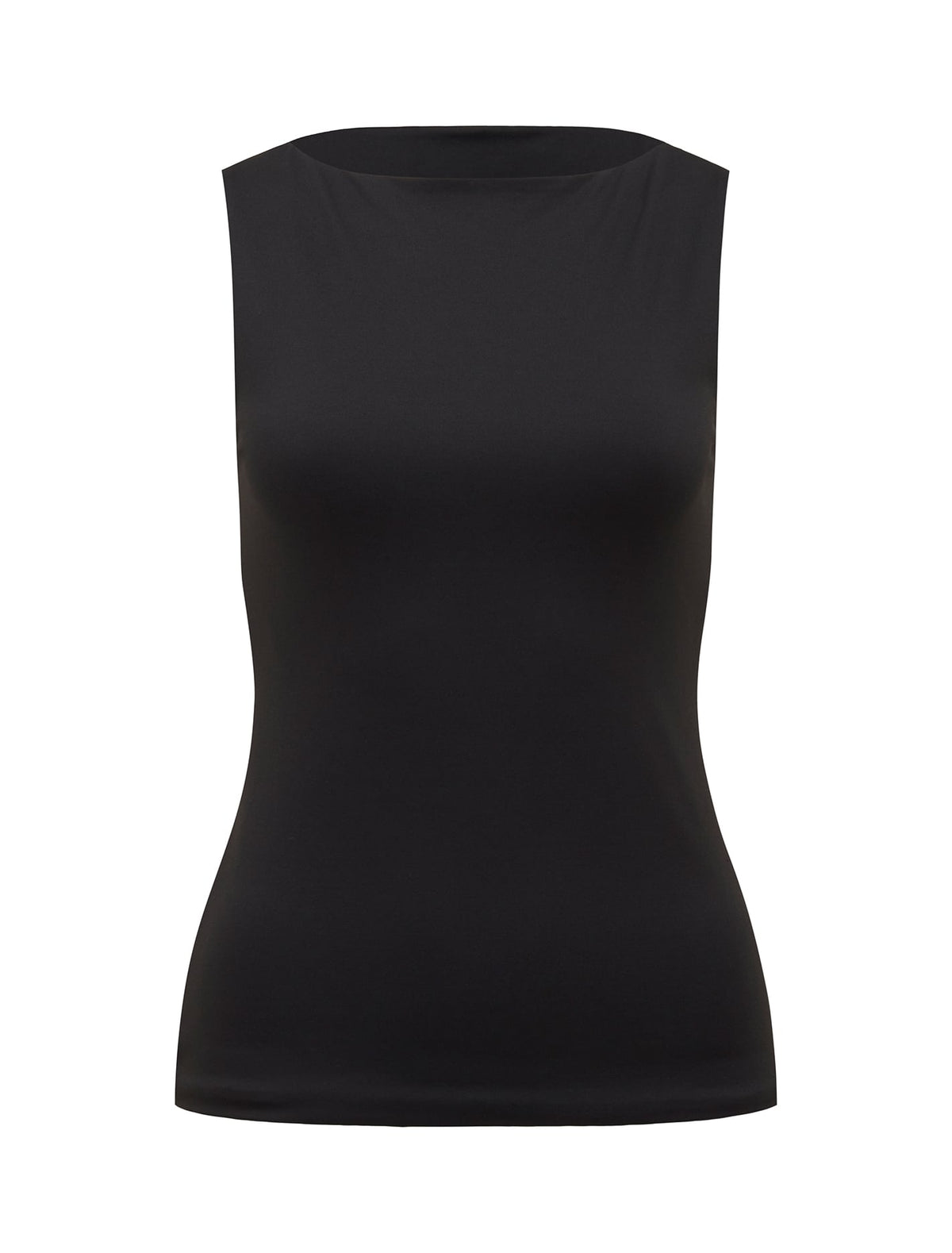 Baylor Boat Neck Tank Black_mannequin