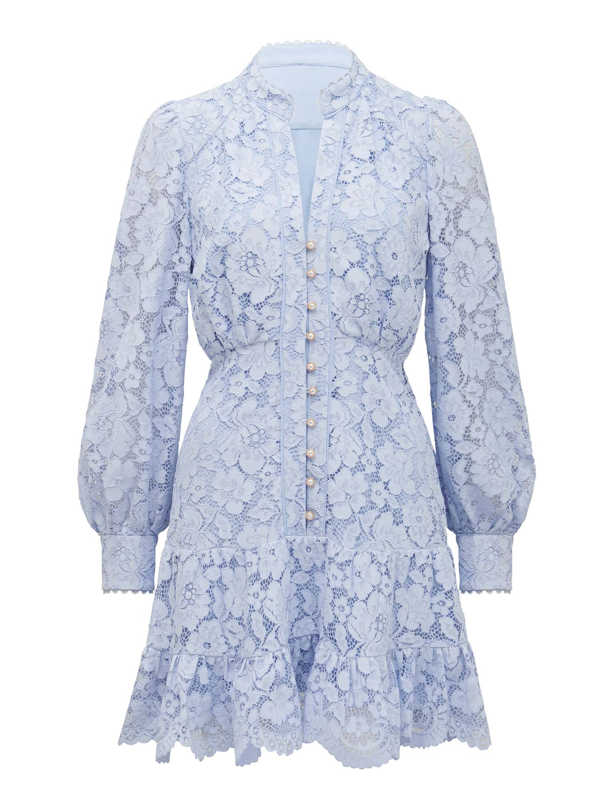 Evie Lace Mini Dress Faded Cornflower_mannequin