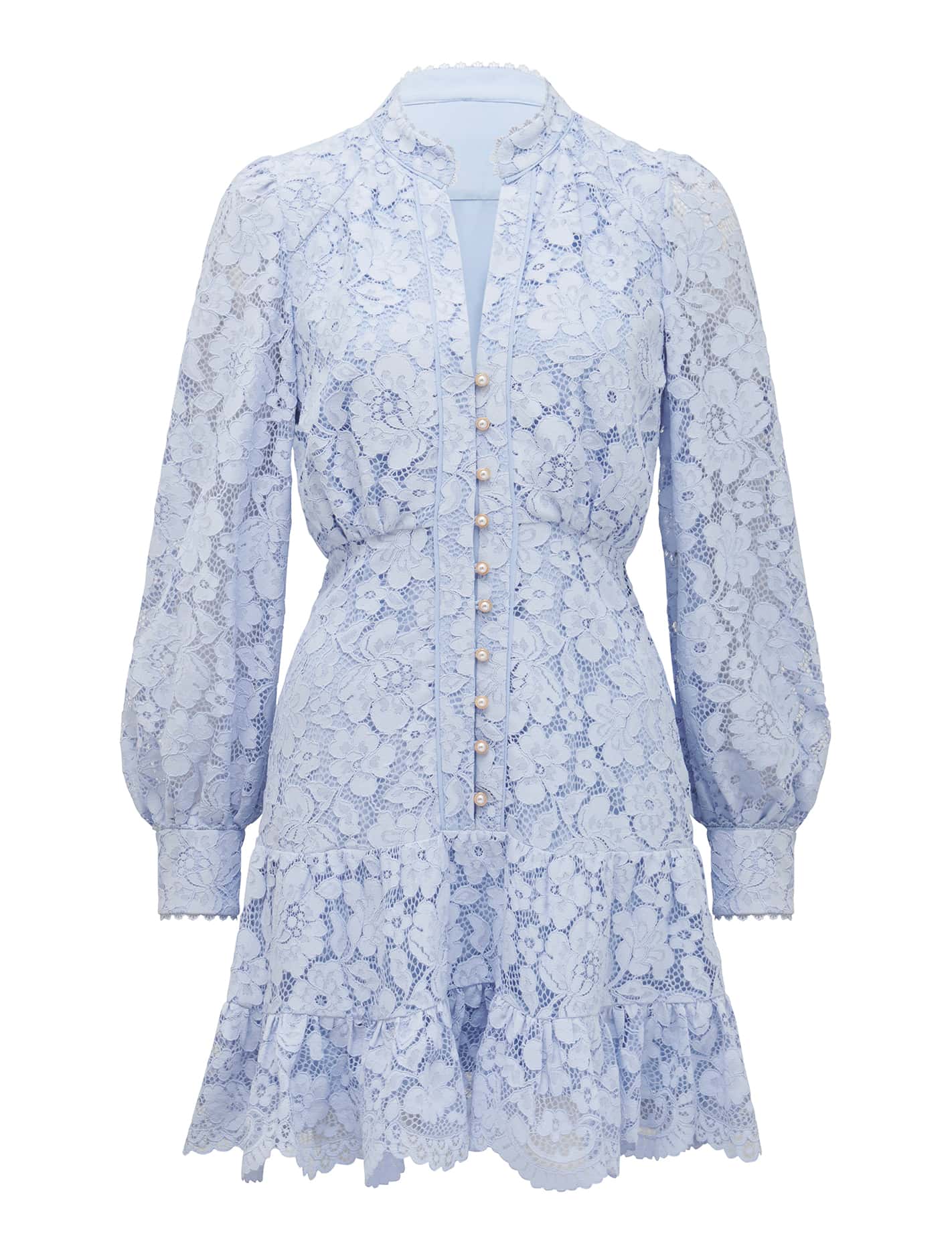 Evie Lace Mini Dress Faded Cornflower_mannequin