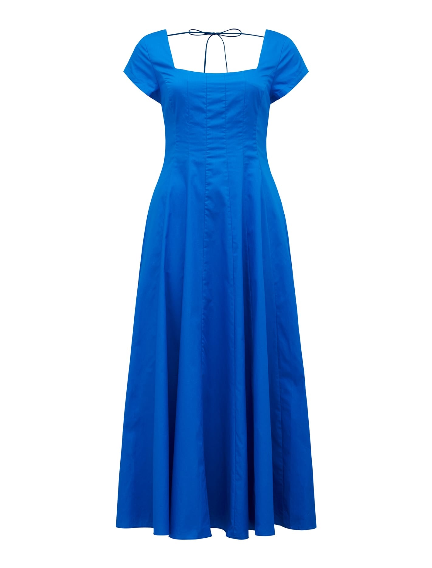 Raleigh Cap Sleeve Midi Blue Pigment_mannequin
