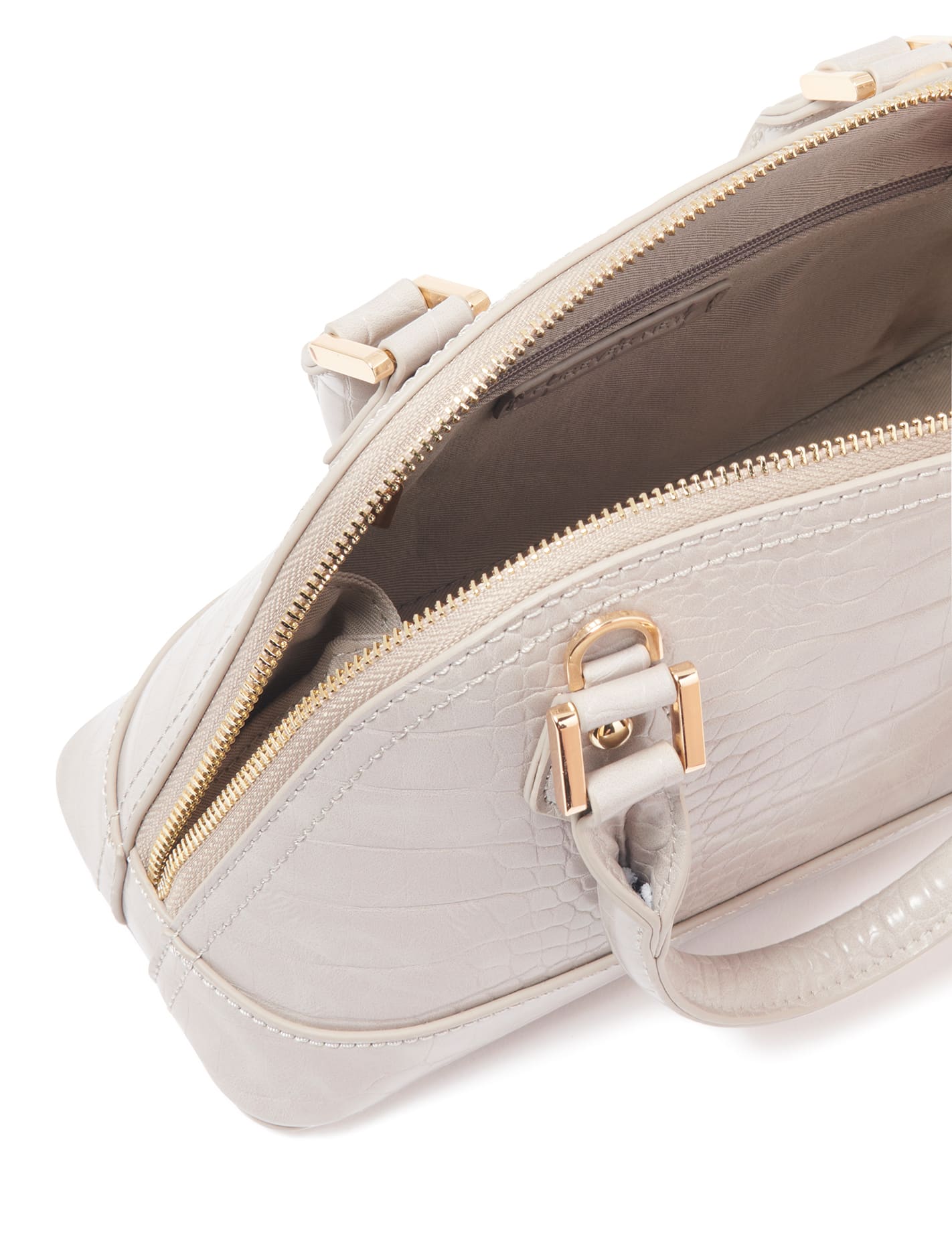 Becky Bowler Bag Grey Croc_mannequin