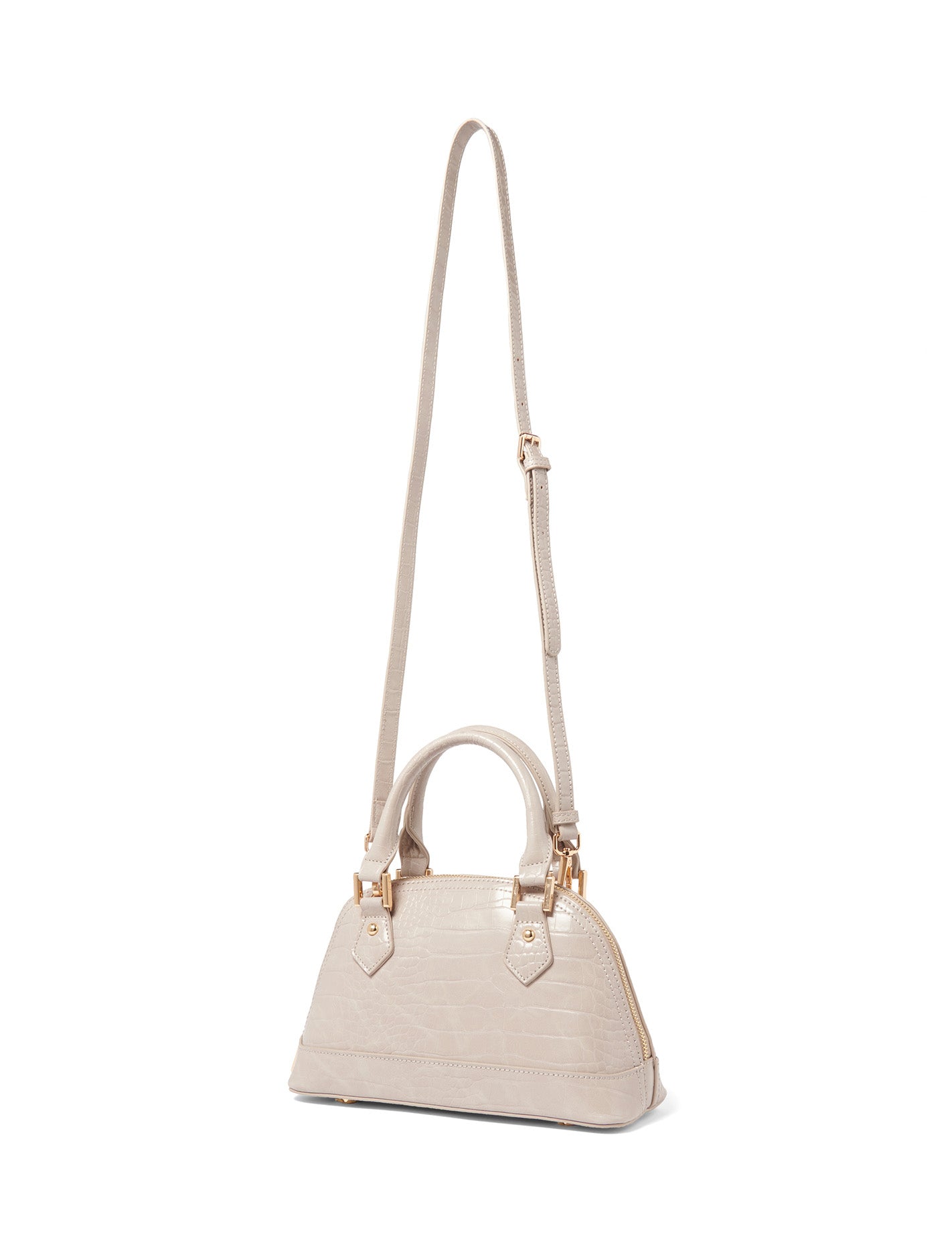 Becky Bowler Bag Grey Croc_mannequin