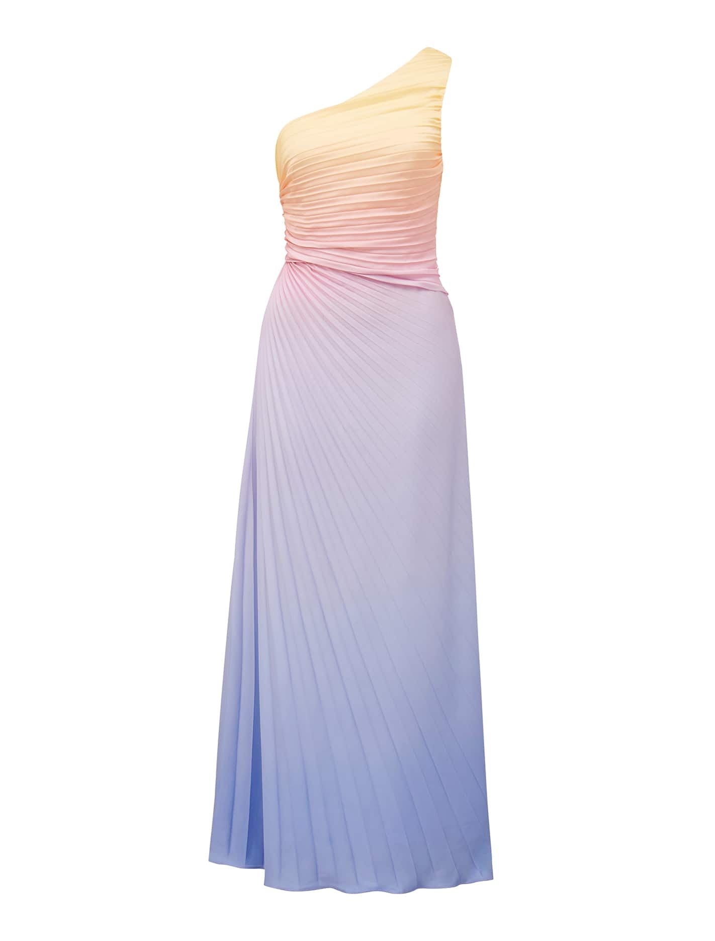 Paula Pleated One Shoulder Maxi Cloud Ombre_mannequin
