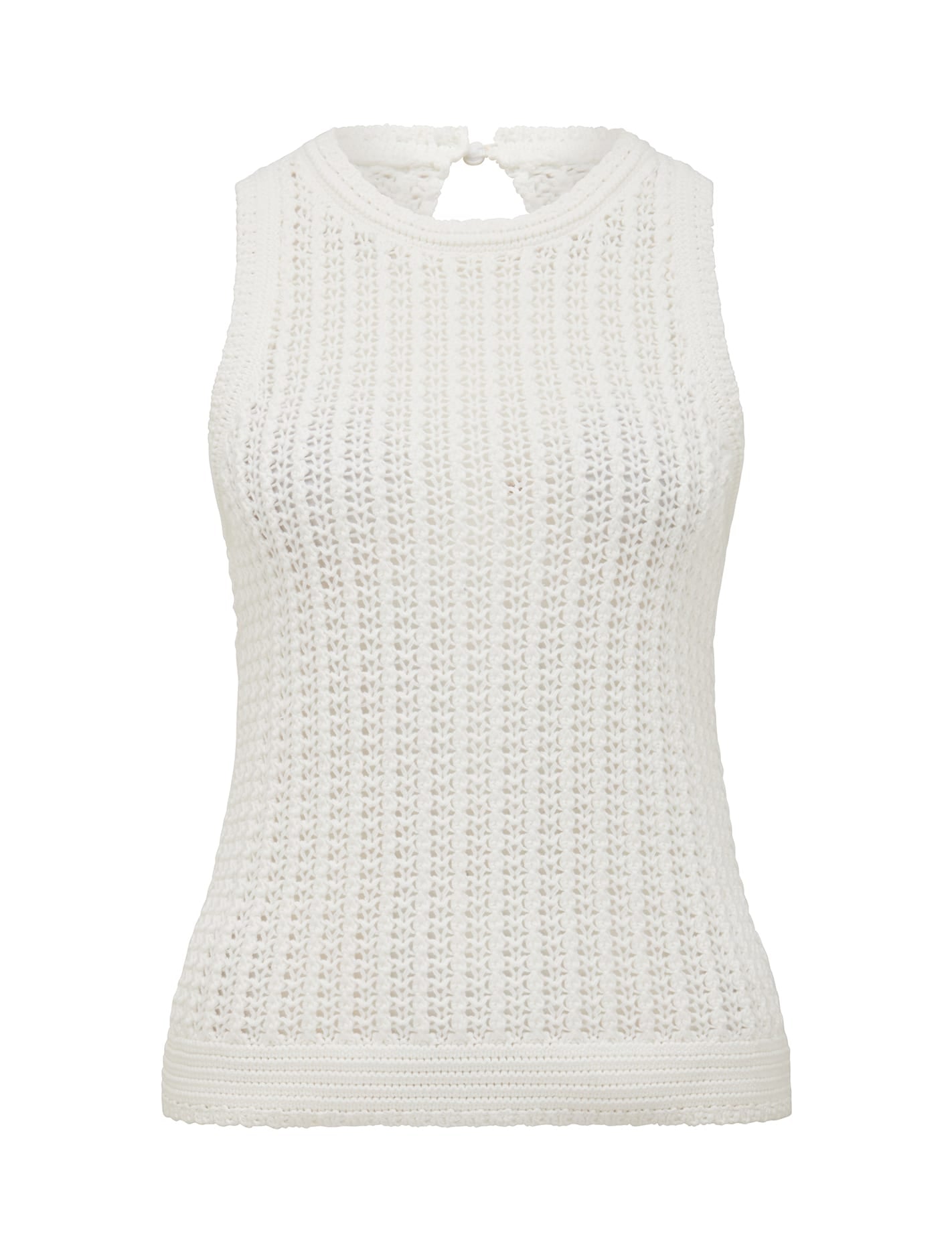 Bailee Crochet Look Racer Top Porcelain_mannequin