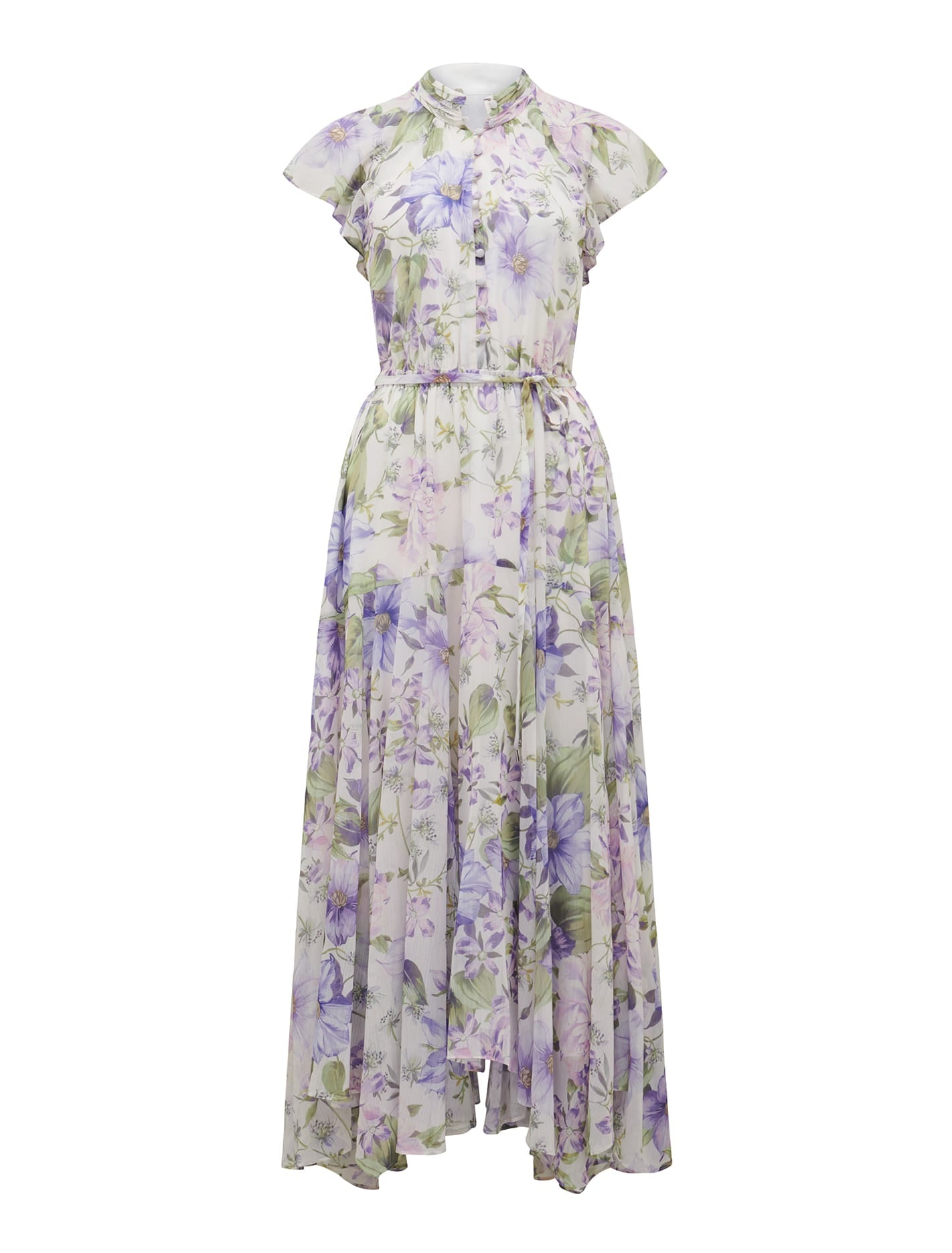 Freya Flutter Sleeve Midi Selene Floral_mannequin
