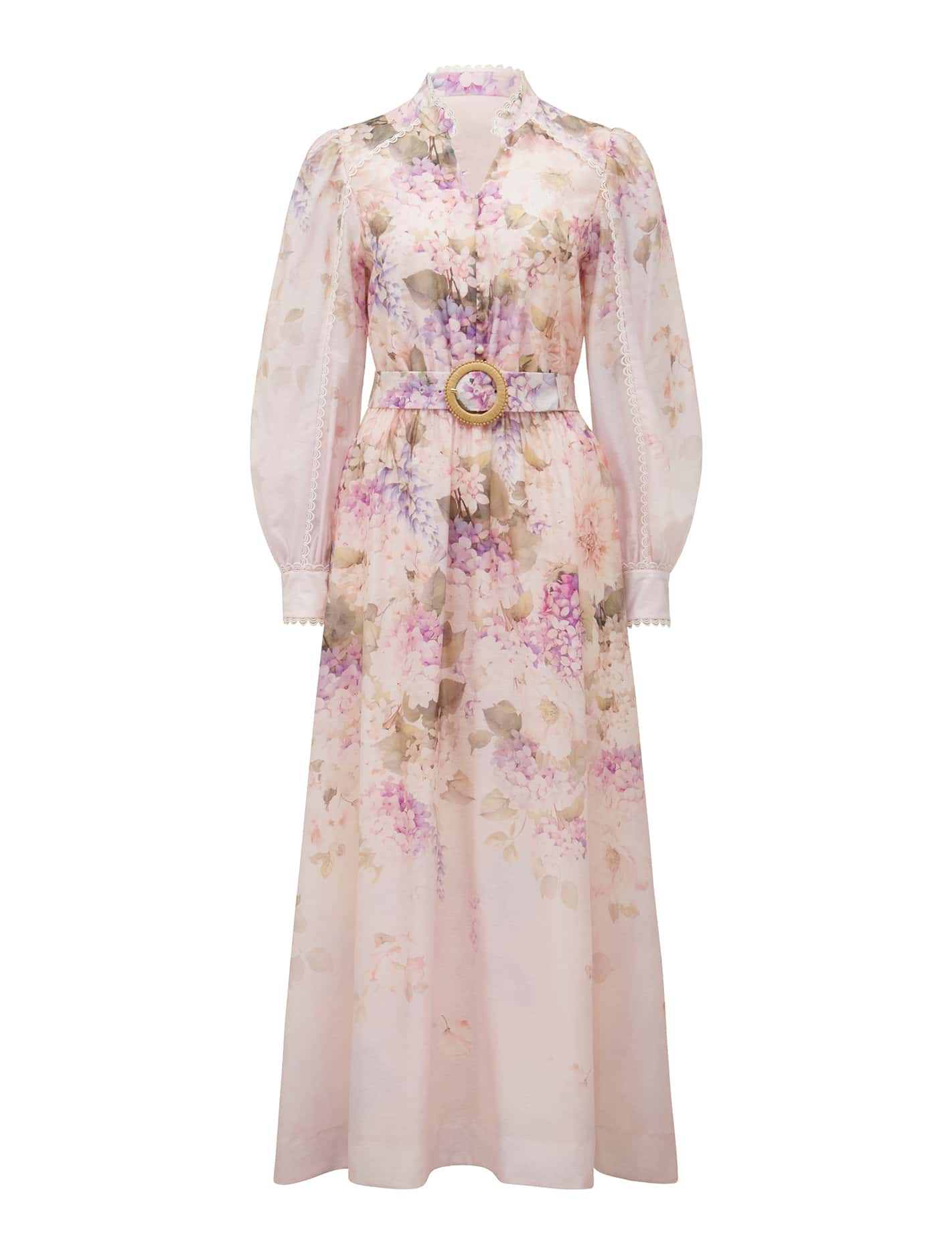 Peyton Trim Detail Midi Dress Warrantina Floral_mannequin