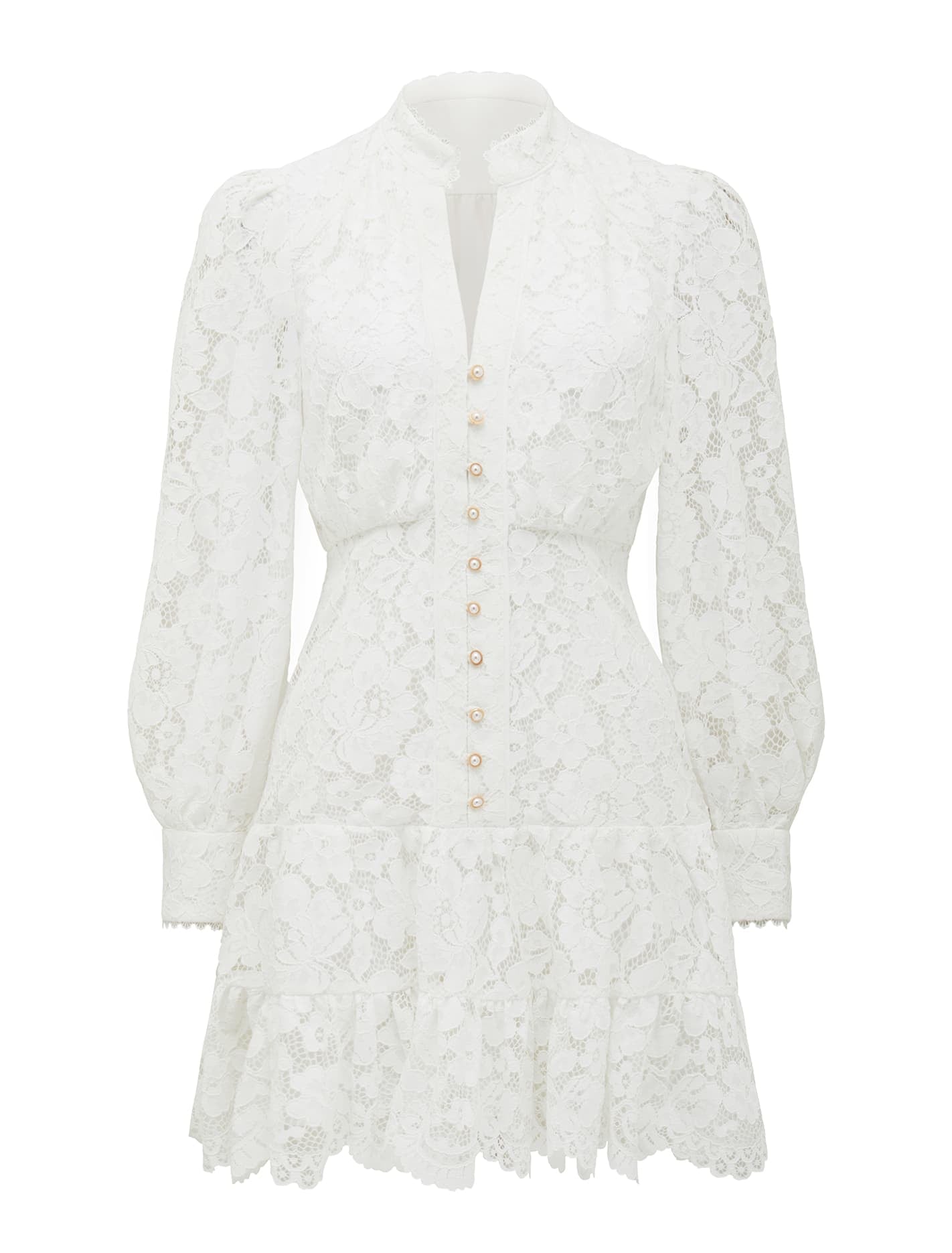 Evie Petite Lace Mini Dress Porcelain_mannequin