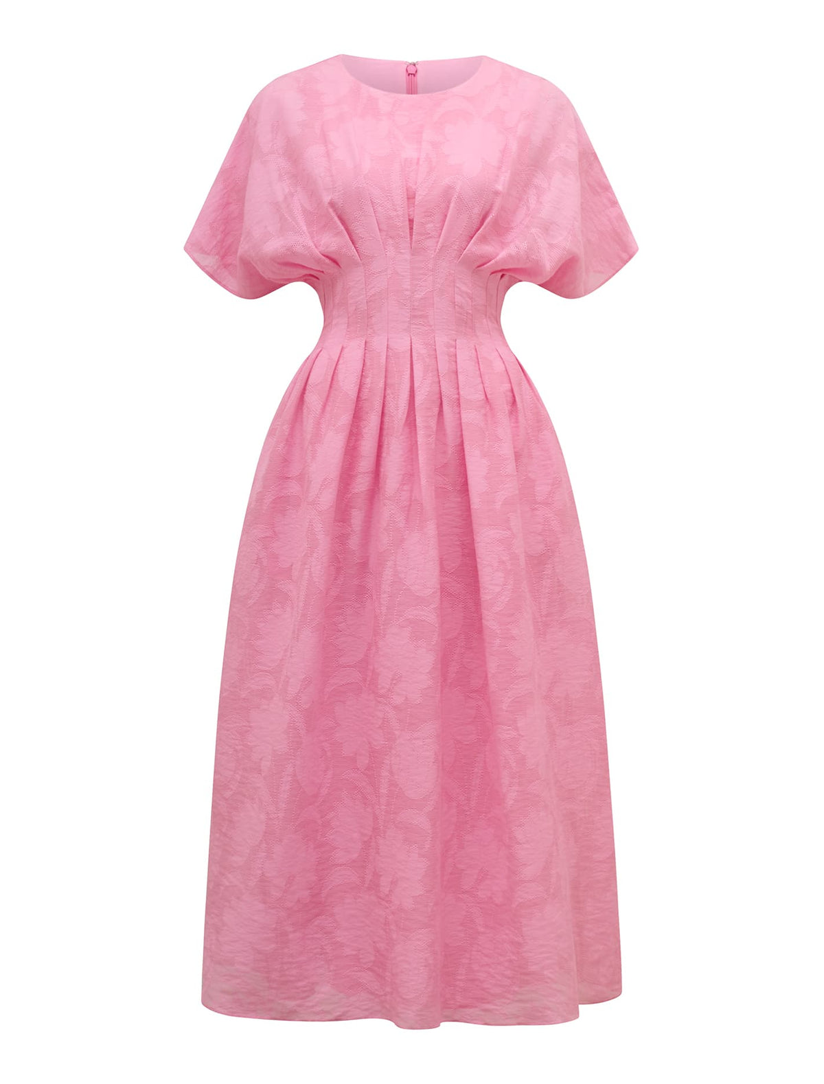 Eve Jacquard Seam Midi Dress Dolly Pink_mannequin
