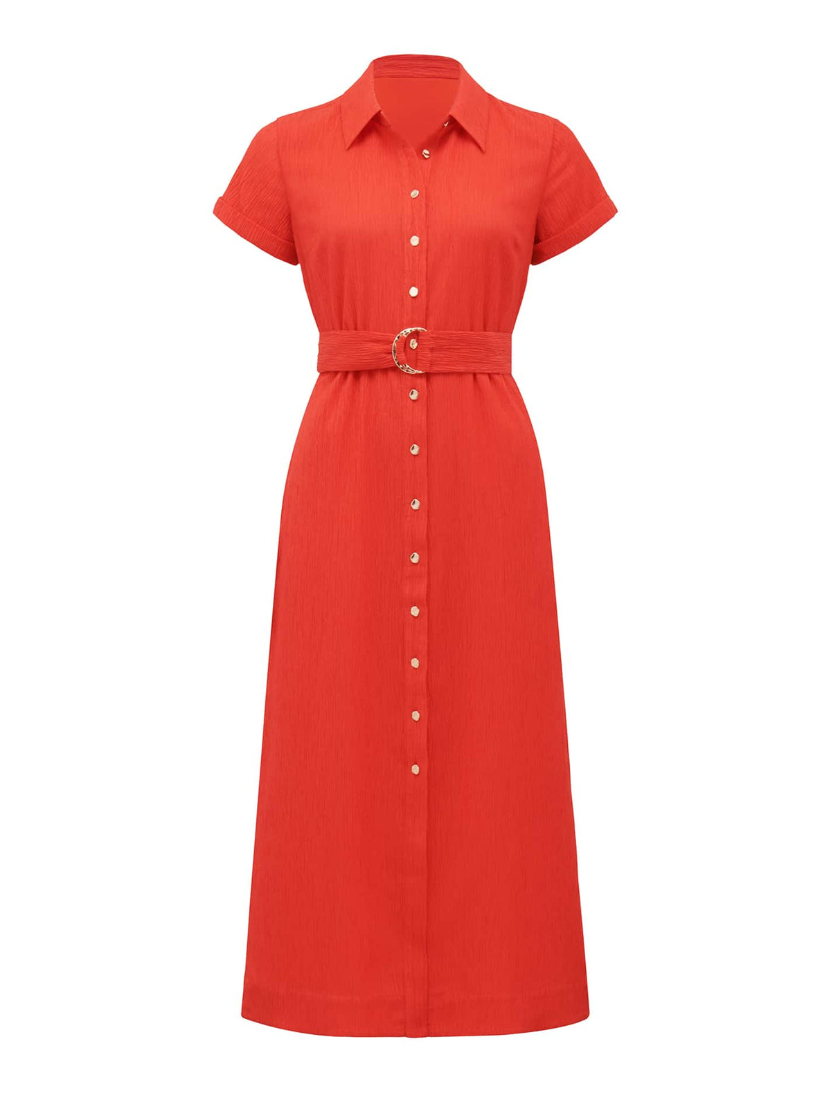 Briley Textured Shirt Dress Cherry Tomato_mannequin