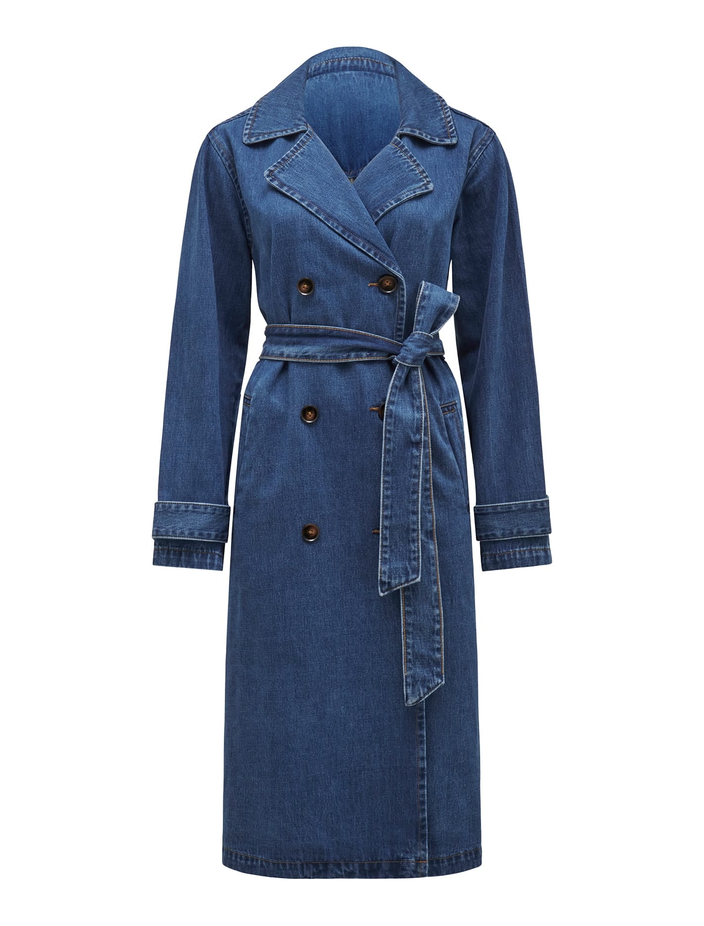 Daria Denim Trench Mid Wash_mannequin