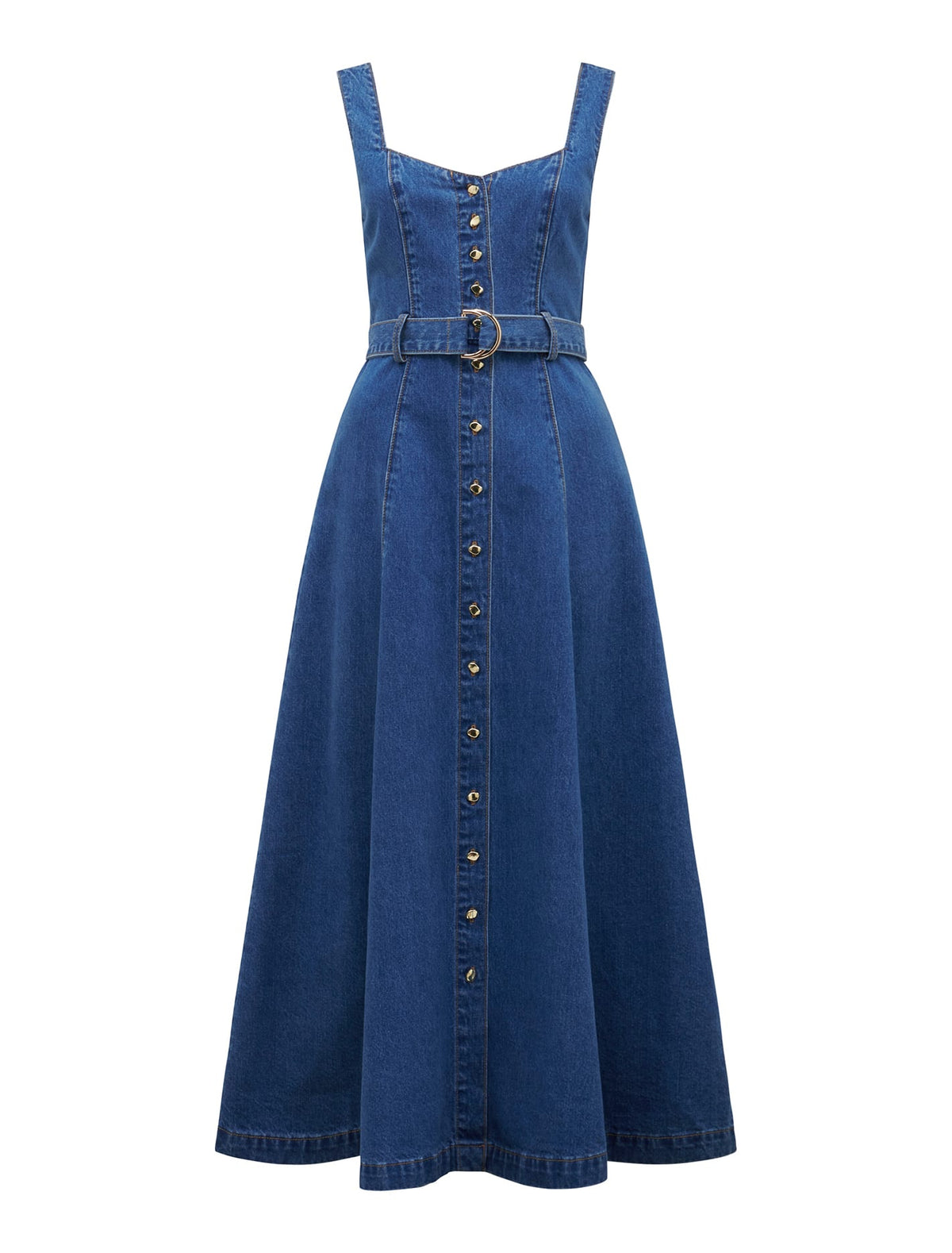 Maja Denim Dress Mid Indigo_mannequin