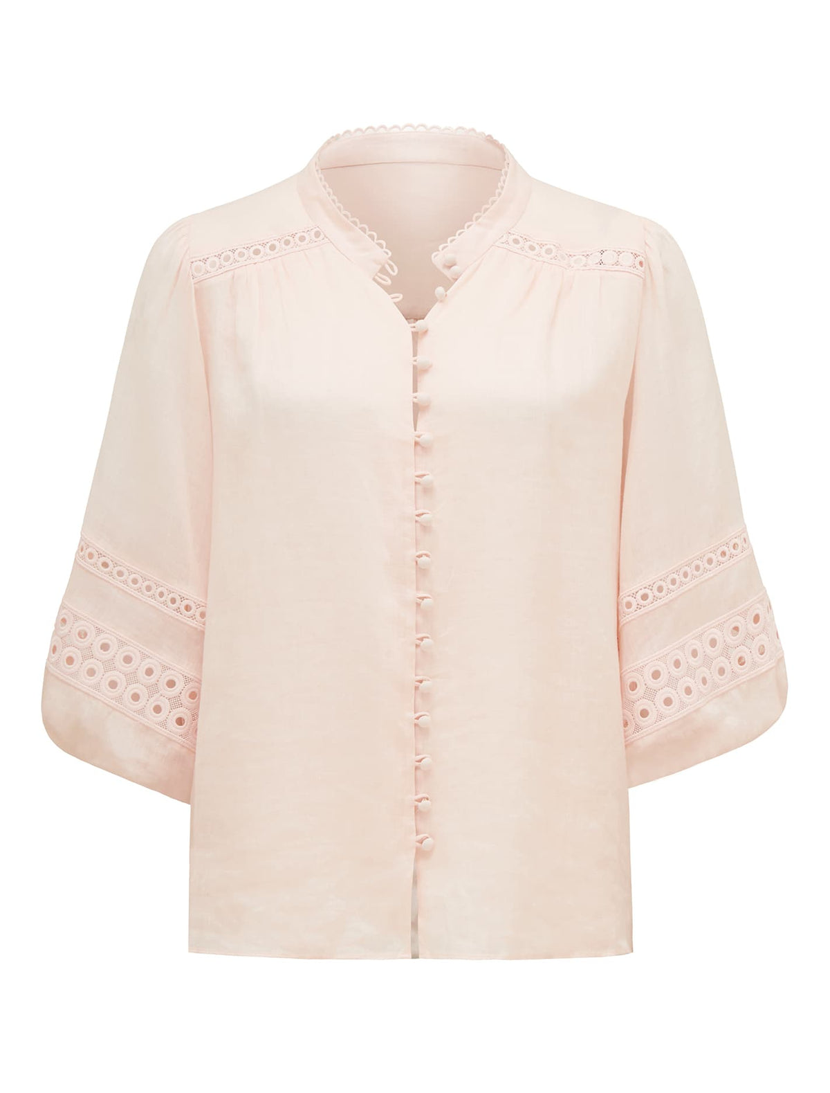 Tatiana Trim Insert Blouse Cotton Breeze_mannequin