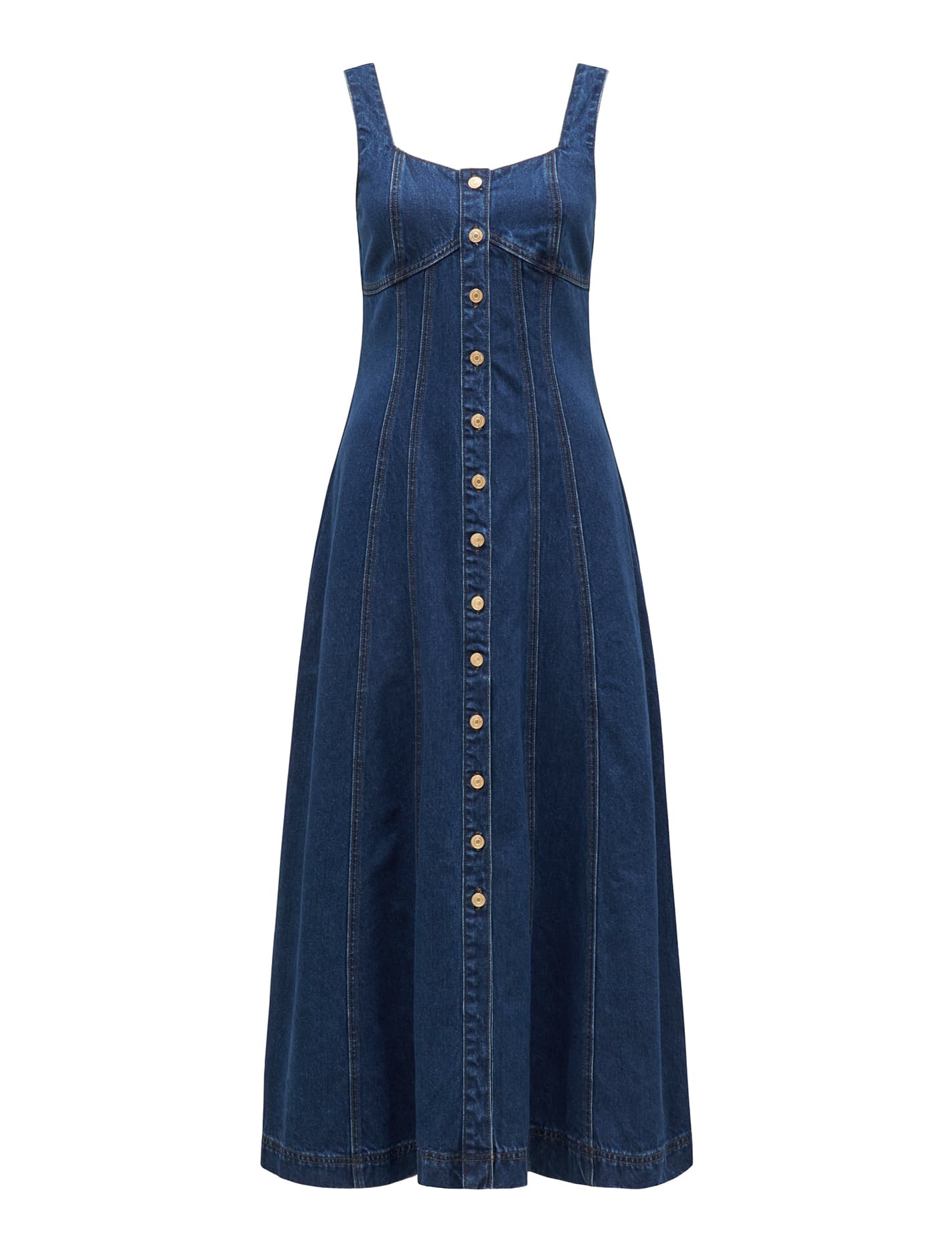 Aida Midi Dress Dark Wash_mannequin