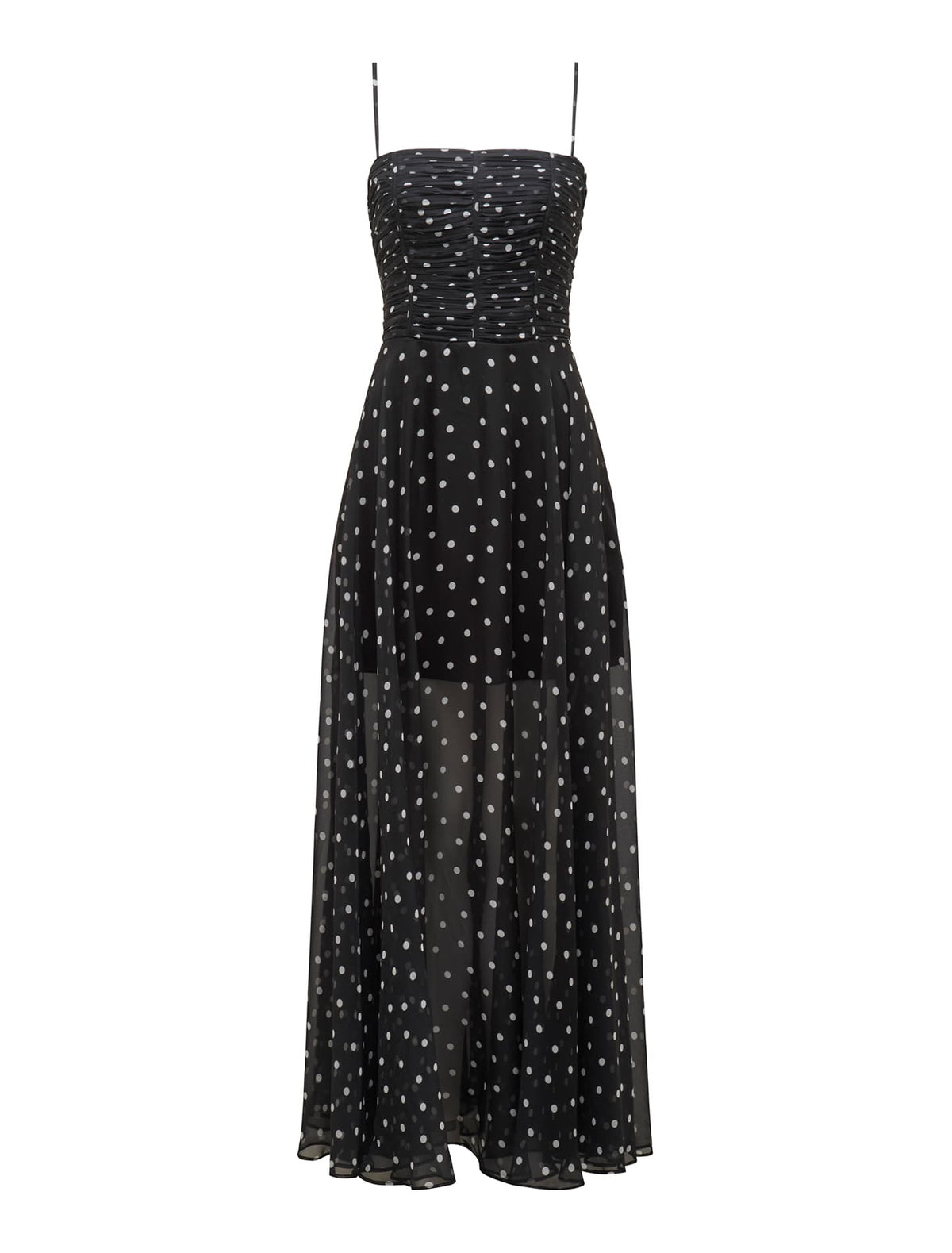 Brandy Sheer Skirt Maxi Dress Black Edmond Spot_mannequin