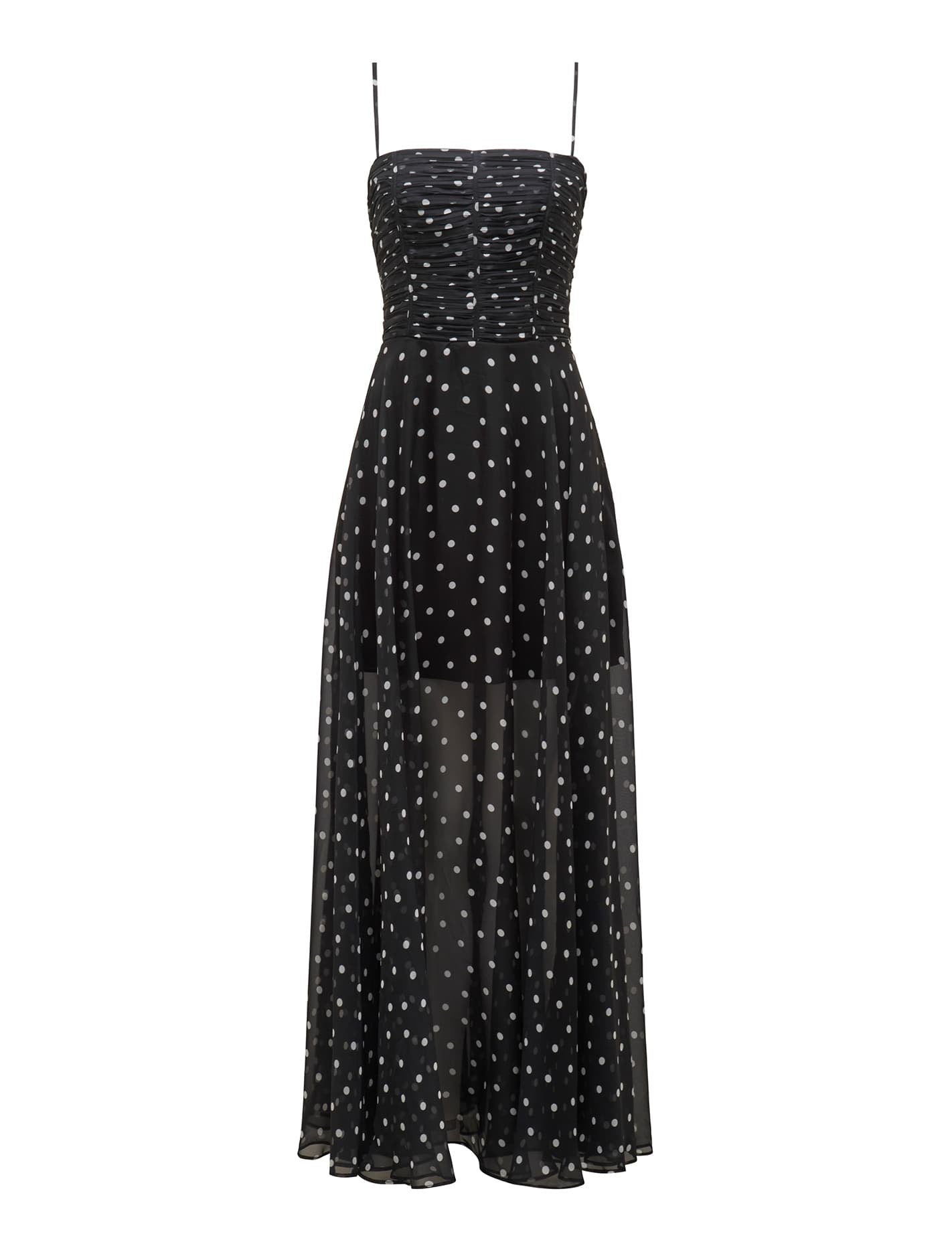 Brandy Sheer Skirt Maxi Dress Black Edmond Spot – Ever New