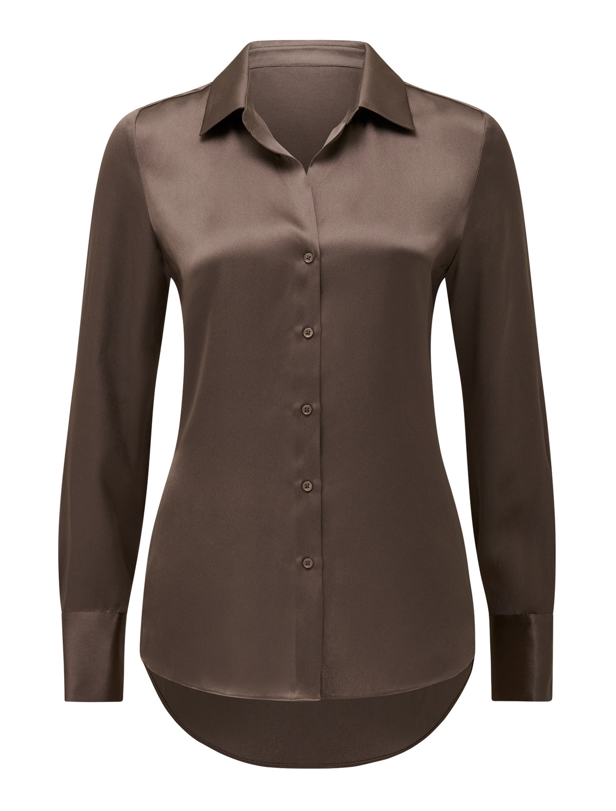 Harvey Notched Neck Satin Shirt Moonlight_mannequin