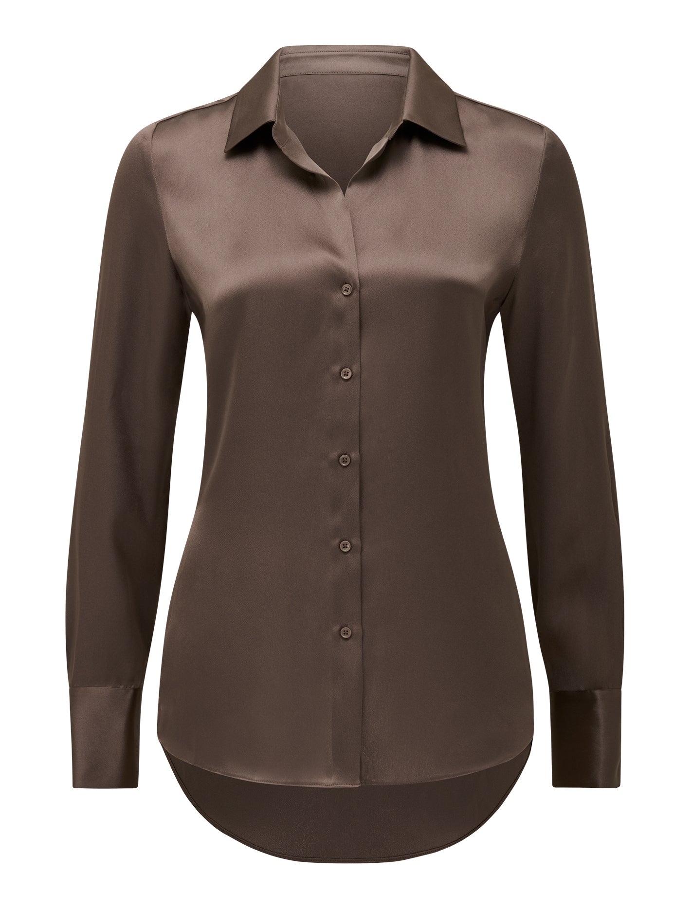 Harvey Notched Neck Satin Shirt Moonlight_mannequin