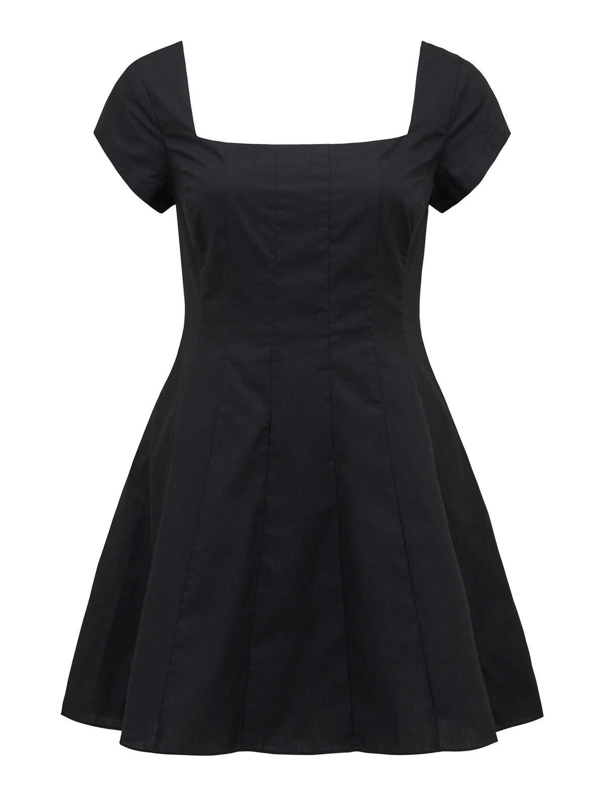 Regina Petite Cap Sleeve Mini Black_mannequin