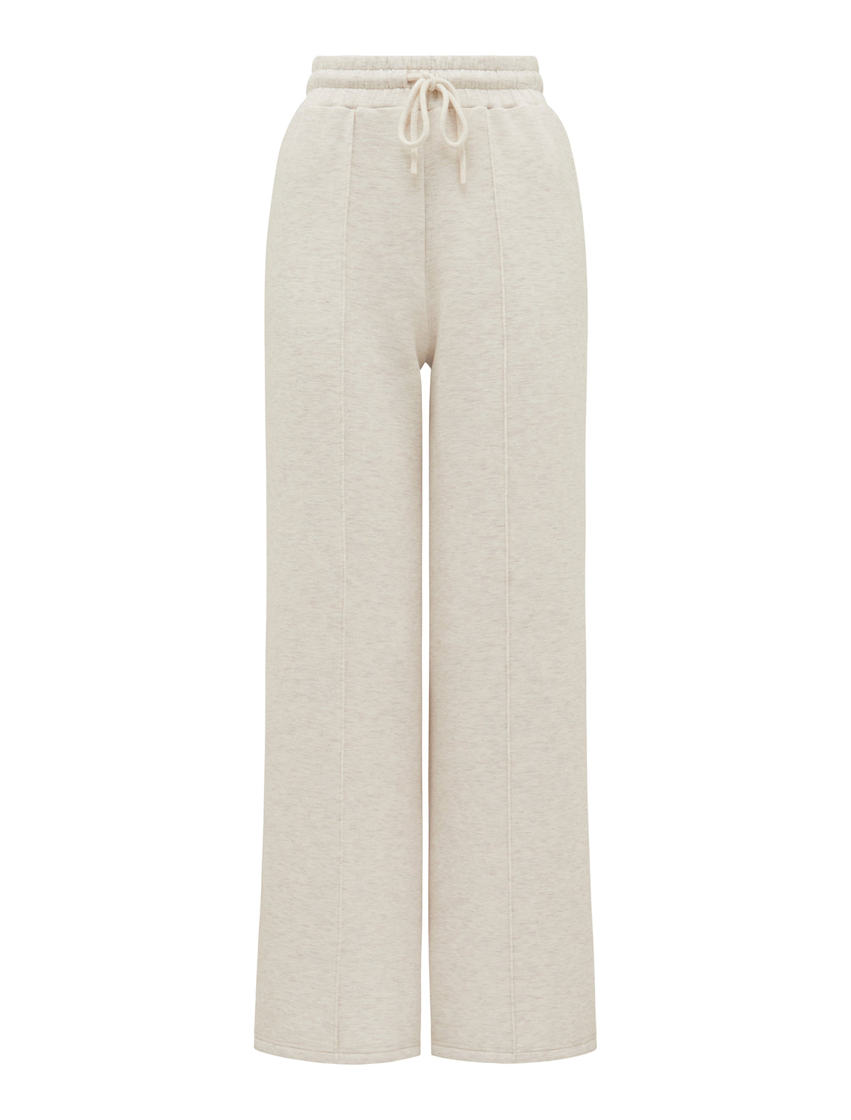 Tiana Wide Leg Sweatpants Oatmeal Marle_mannequin