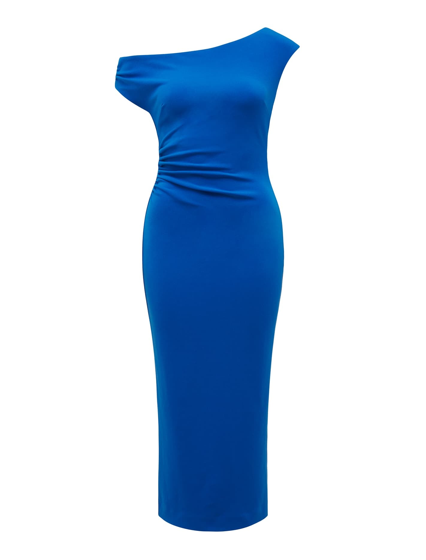 Alexa Tipped Shoulder Bodycon Midi Vivid Azure_mannequin