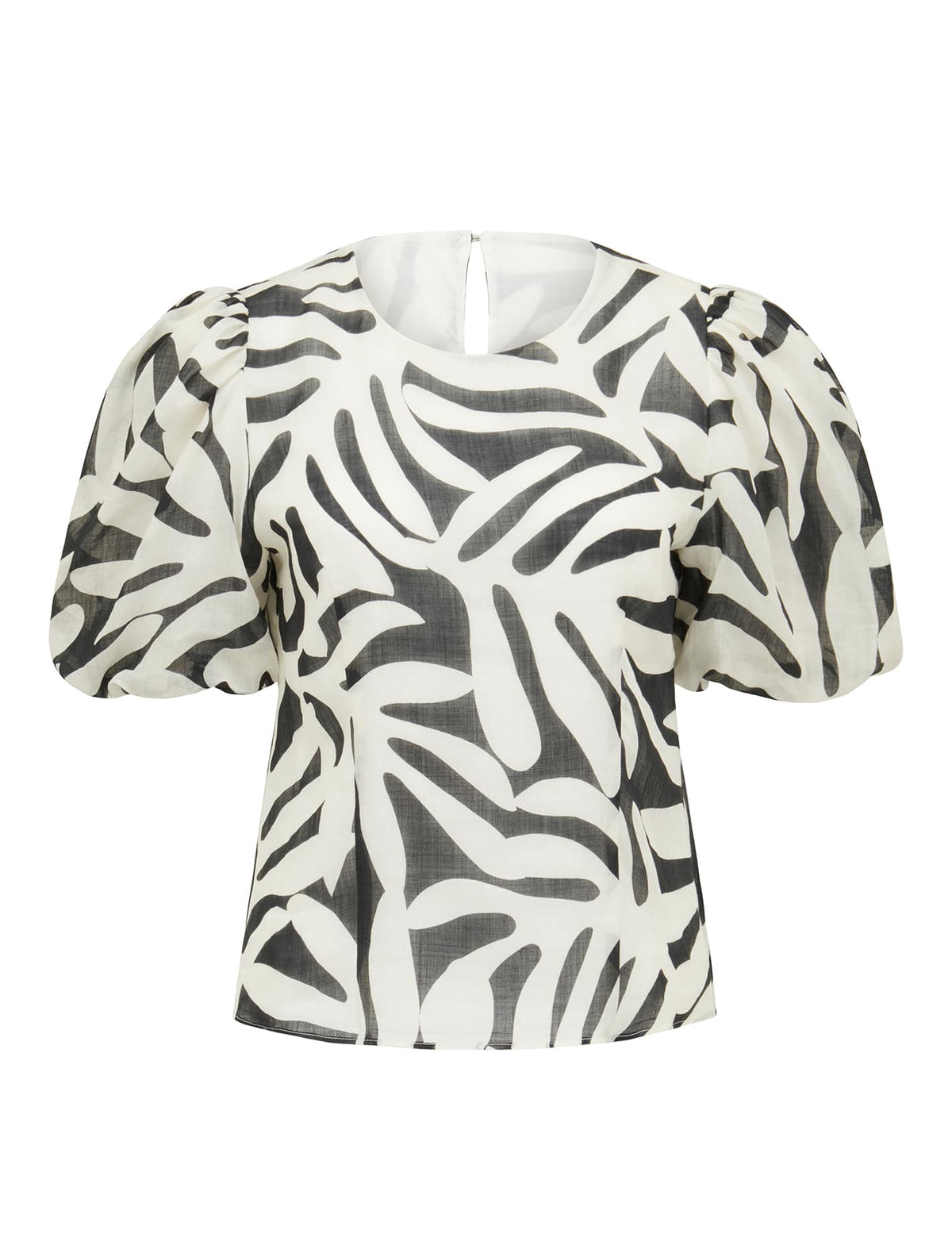 Lula Puff Sleeve Top Milos Leaf_mannequin