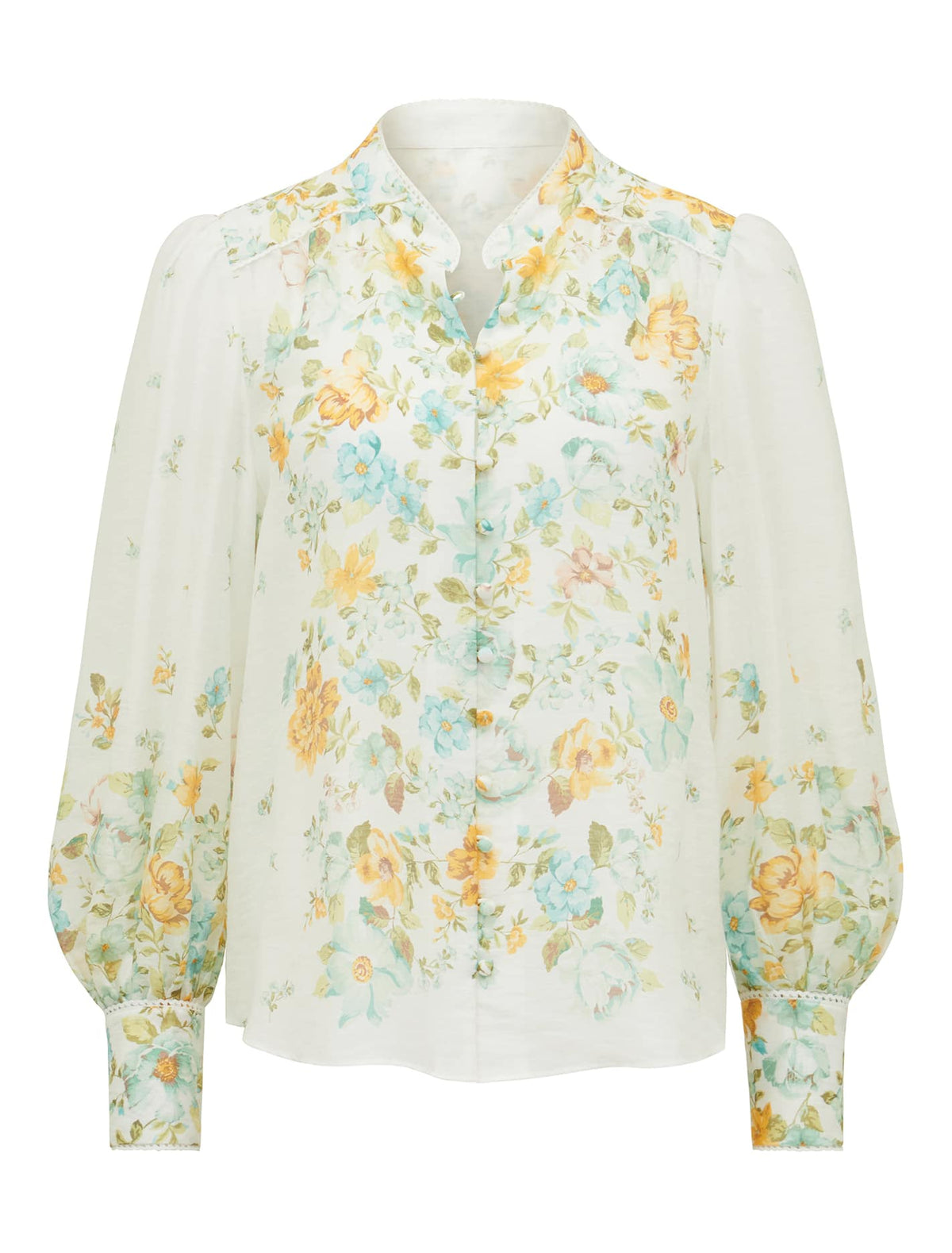 Bettina Petite Floral Blouse Positano Floral_mannequin