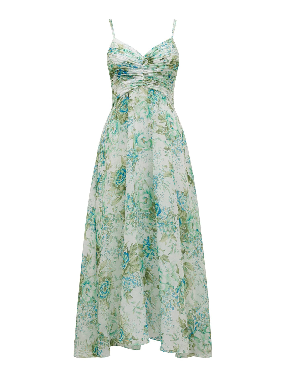 Jolie Petite Ruched Bodice Maxi Light Merton Floral_mannequin
